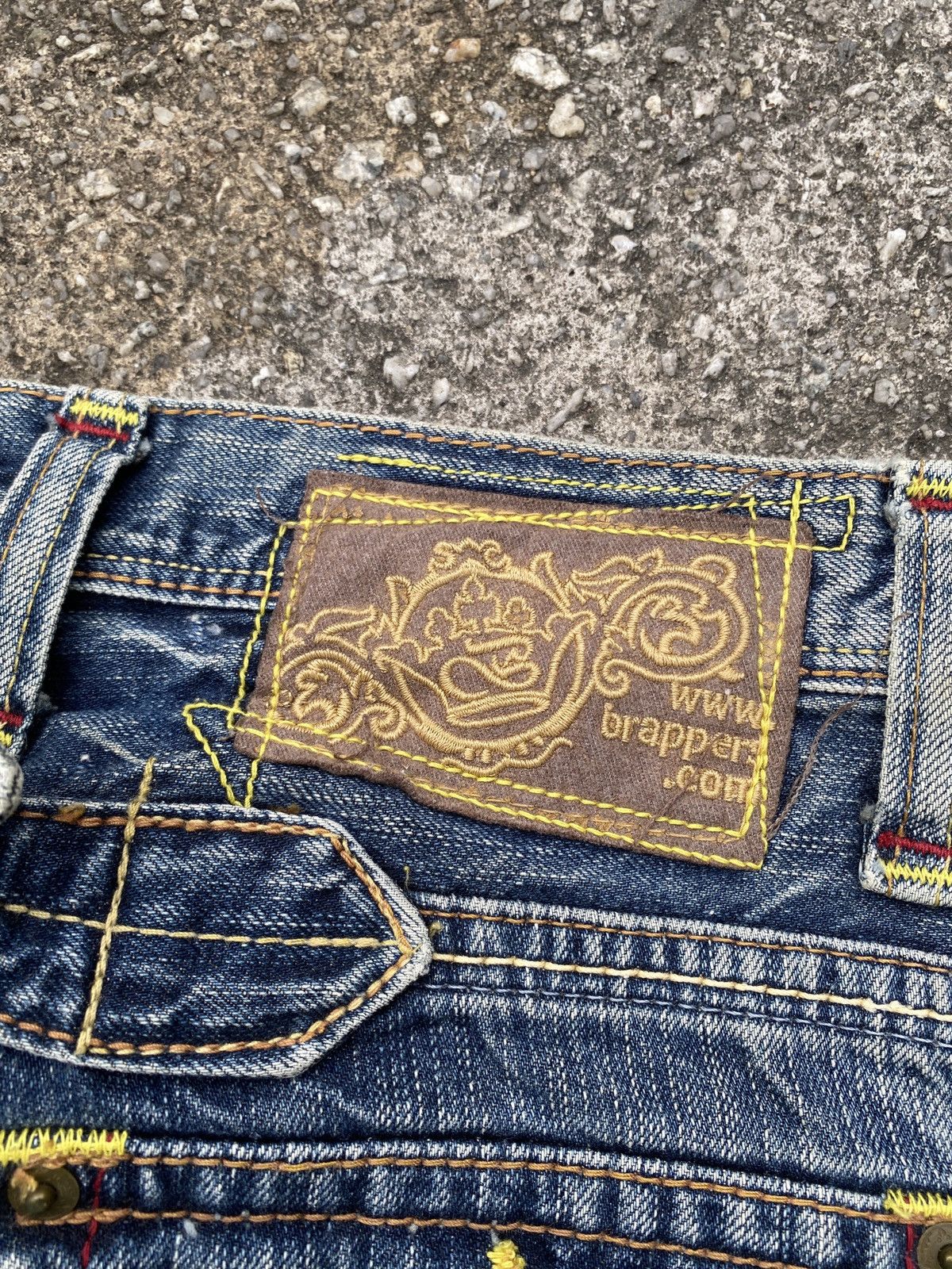 Japanese Brand Flare Brappers Japan Buckle Back Faded Distressed Denim Size US 28 / EU 44 - 16 Thumbnail