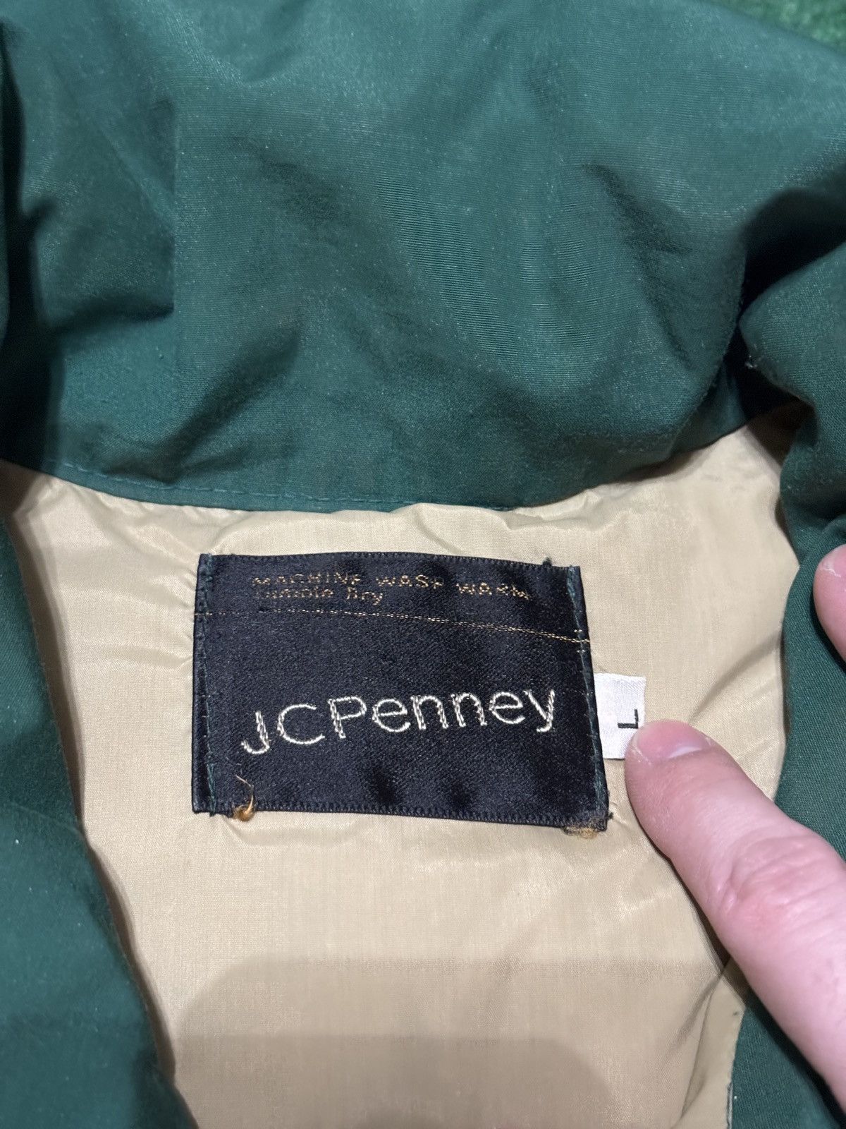 Sears Vintage Sears Down Green 70s 80s Snap Up Large Puffer Vest Size US L / EU 52-54 / 3 - 3 Thumbnail