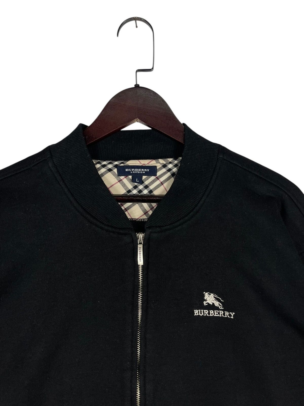 Burberry Vintage Burberry London Bomber Jacket Zip Sweatshirt Size US L / EU 52-54 / 3 - 5 Thumbnail