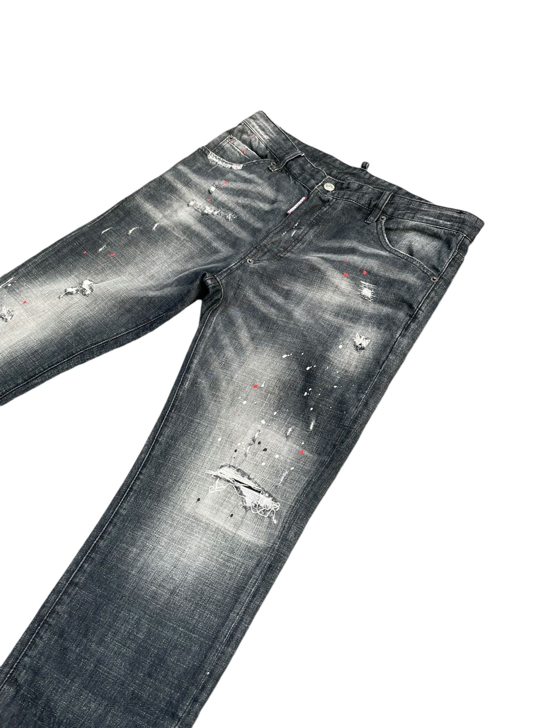 Designer Distresed Custom Dsquared2 Denim Size US 35 - 3 Thumbnail