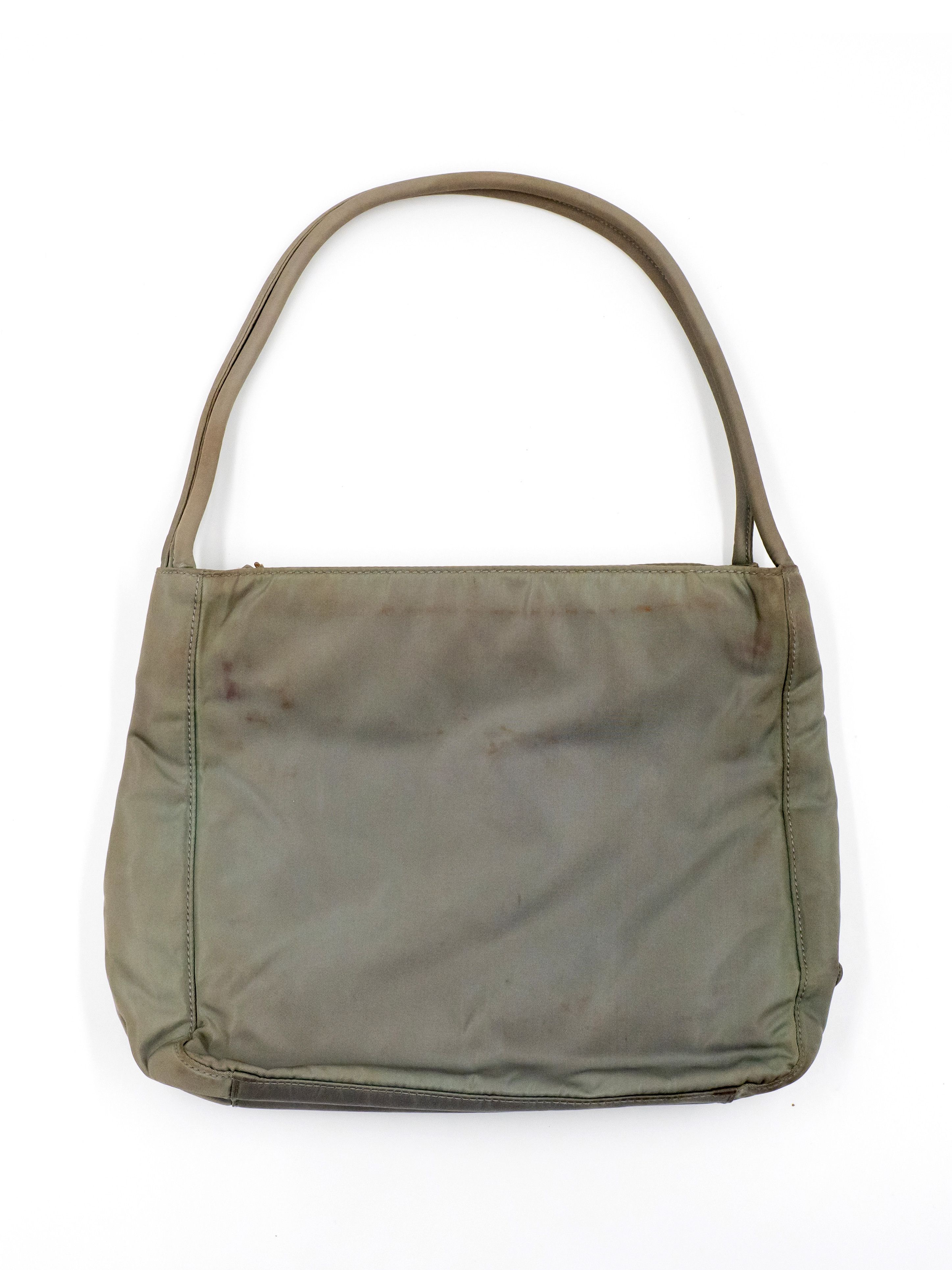 Prada Prada Light Greyish Green Nylon Shoulder Bag Size ONE SIZE - 1 Thumbnail