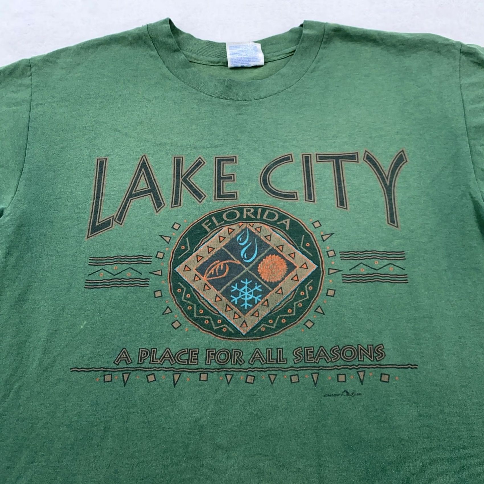 Hanes VINTAGE Hanes Shirt Mens Medium Lake City Florida A Place For All Seasons Size US M / EU 48-50 / 2 - 2 Thumbnail