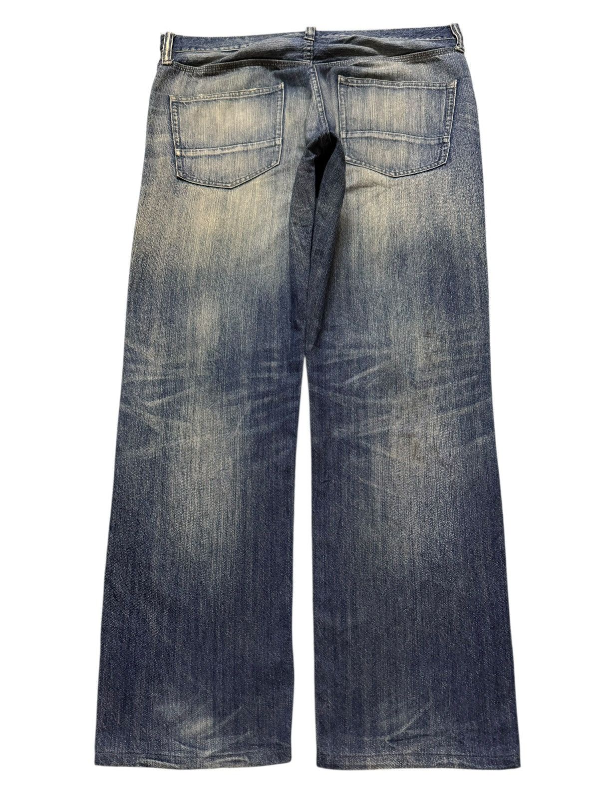 Sugar Cane Vintage Y2K Japanese Brand Mud Wash Whisker Straight Loose Size US 36 / EU 52 - 2 Thumbnail