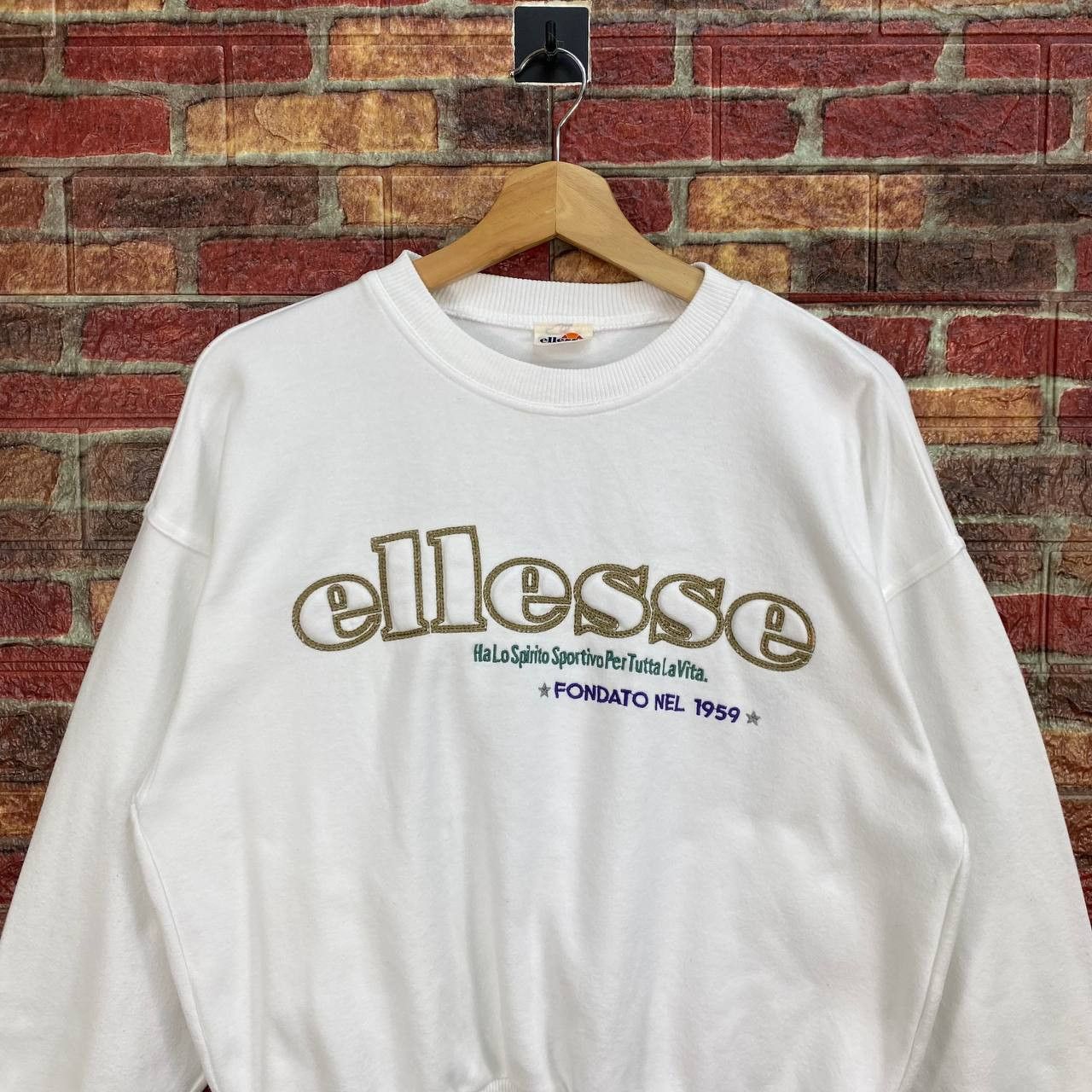 Ellesse Vintage Ellesse crewneck jumper big logo embroidered Size US M / EU 48-50 / 2 - 2 Thumbnail