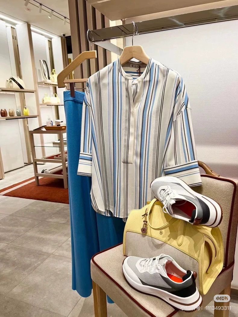 Loro Piana LORO PIANA Silk shirt with stripes Size S / US 4 / IT 40 - 8 Thumbnail