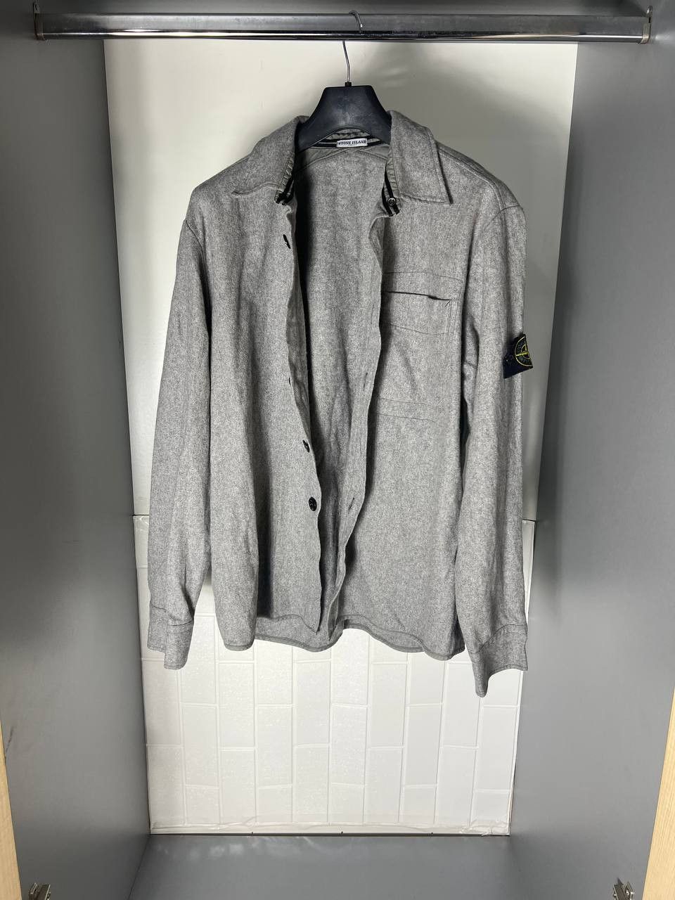 Stone Island VINTAGE STONE ISLAND RETRO WOOL ITALIAN DESIGNER SHIRT 90s Size US XXL / EU 58 / 5 - 1 Thumbnail