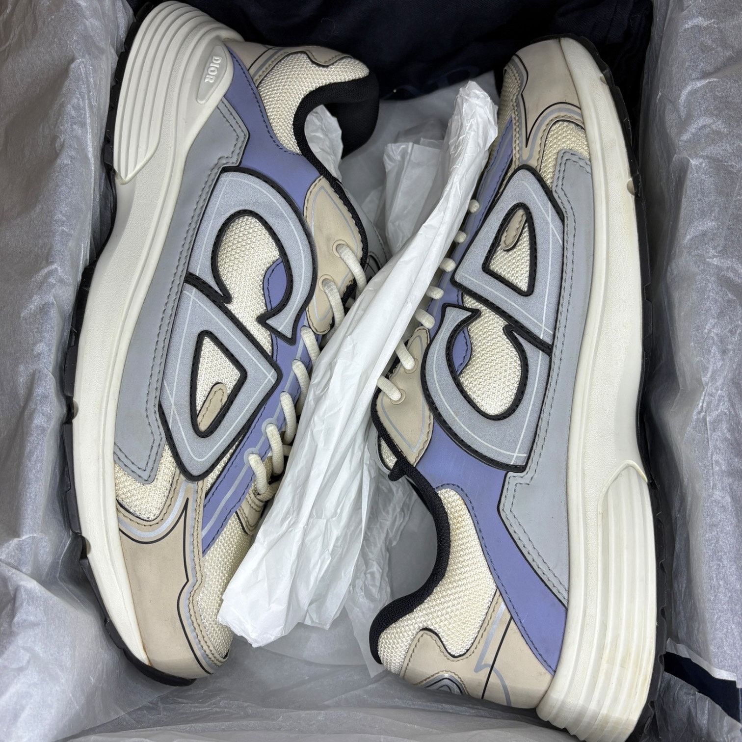 Dior Dior B30 Blue Tan Grey Sneakers | Size 45(12US) Size US 12 / EU 45 - 3 Thumbnail