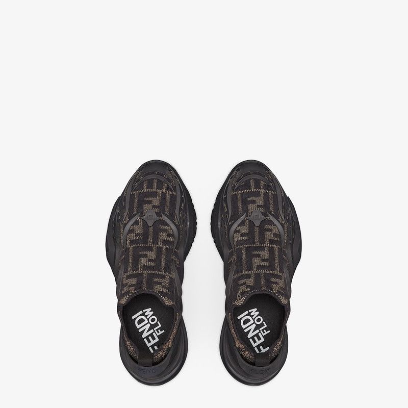 Fendi o1s1wg111225 Flow Sneakers in Black/Brown Size US 10 / EU 43 - 3 Thumbnail