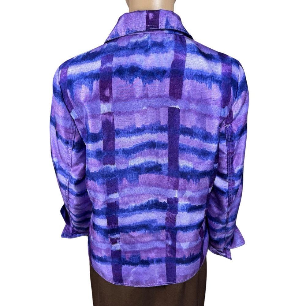 Other Susan Graver Purple Jacket Watercolor Jacket A199414 Size X Size XS / US 0-2 / IT 36-38 - 4 Thumbnail