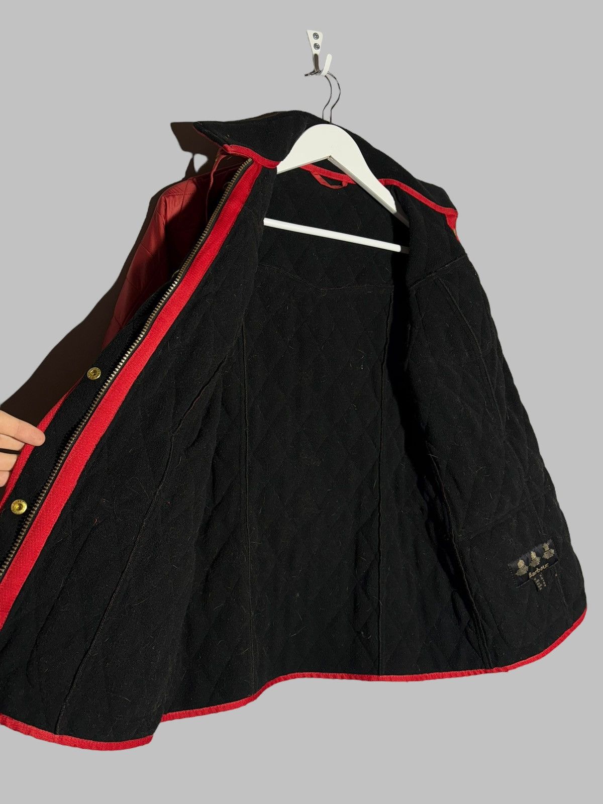 Barbour 🔥 BARBOUR INTERNATIONAL BELTED QUILTED JACKET MOTO HOT RED Size M / US 6-8 / IT 42-44 - 14 Thumbnail