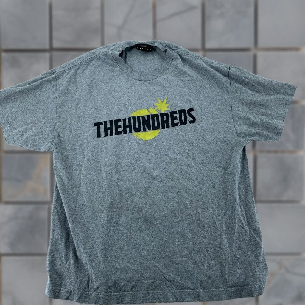 The Hundreds The Hundreds T Shirt Men XL Gray Adam Bomb Spellout Logo Streetwear Short Sleeve Size US XL / EU 56 / 4 - 1 Thumbnail