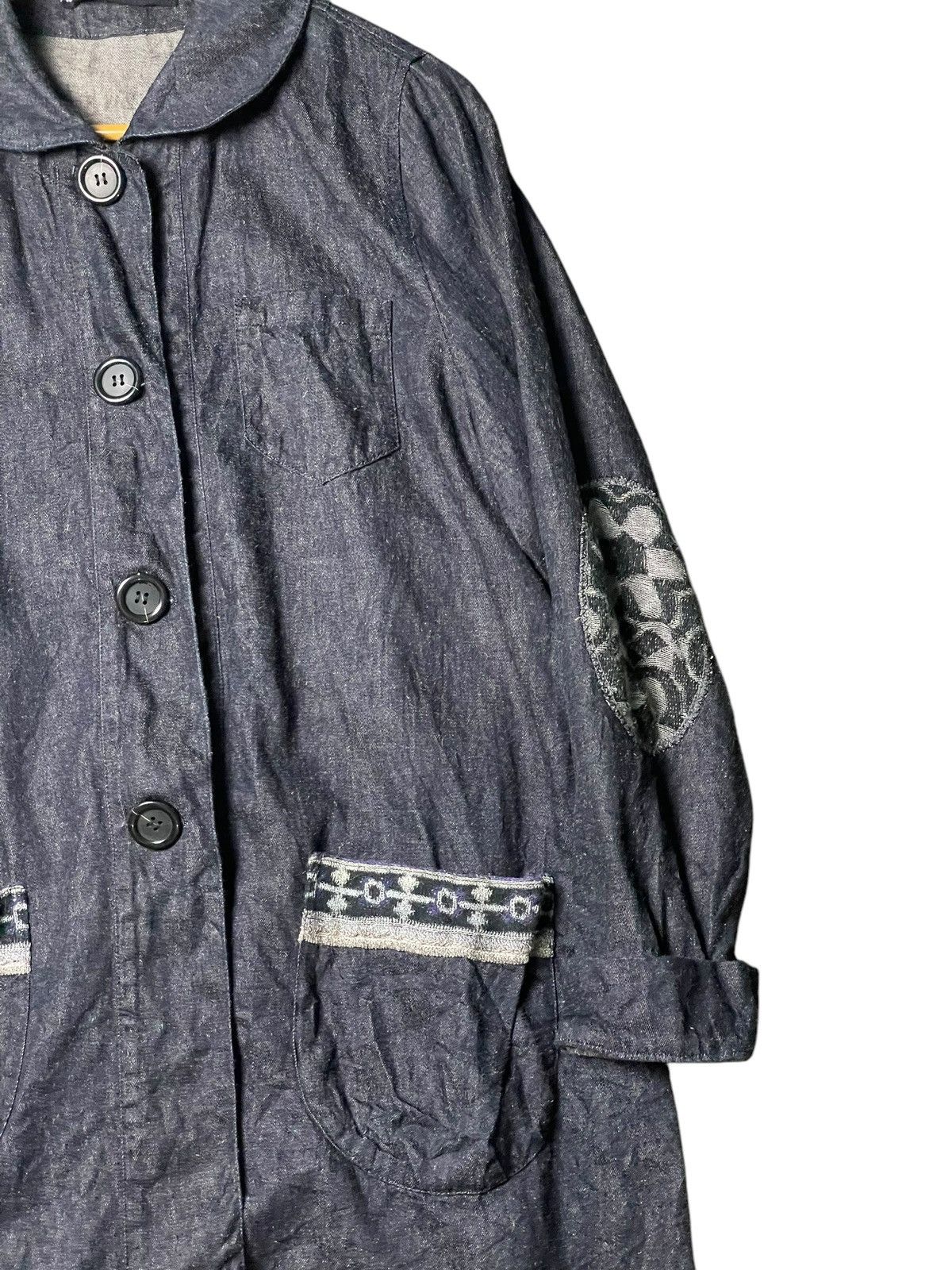 Japanese Brand × Vintage Japanese Brand Long Buttoned Denim Jacket (96) Size US S / EU 44-46 / 1 - 3 Thumbnail