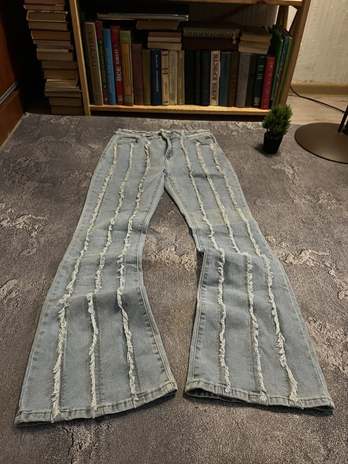 Vintage Balenciaga Style Y2K Flare / Archive Japan Jean Drip Cut Size US 32 / EU 48 - 1 Thumbnail