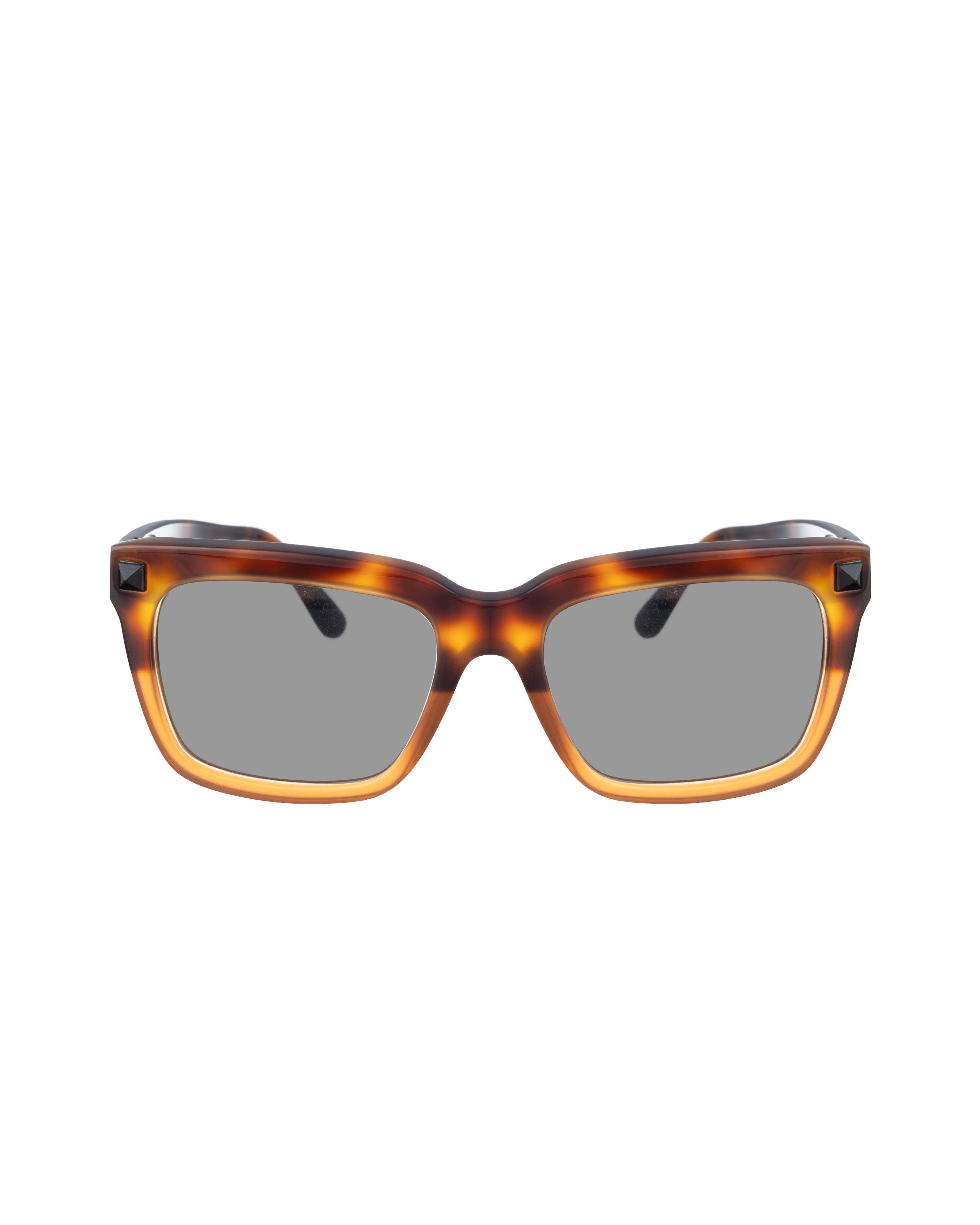 Valentino Valentino 00s Half Havana Brown Nerdy Sunglasses with Studs Size ONE SIZE - 3 Thumbnail