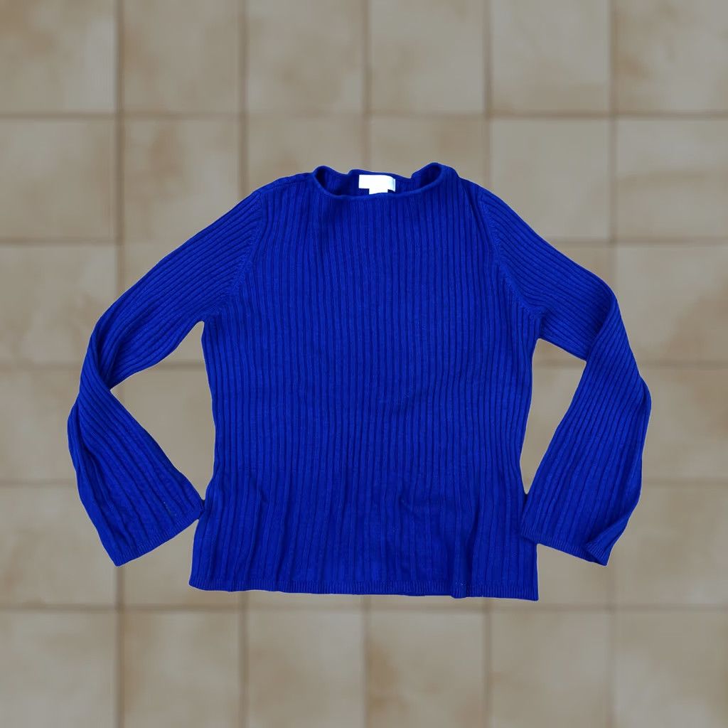 Worthington WORTHINGTON Ribbed Pullover Sweater Women's XL Blue Vintage Long Sleeve Shirt Womens XL Blue Vintage Pullover Sweater Size XL / US 12-14 / IT 48-50 - 1 Thumbnail