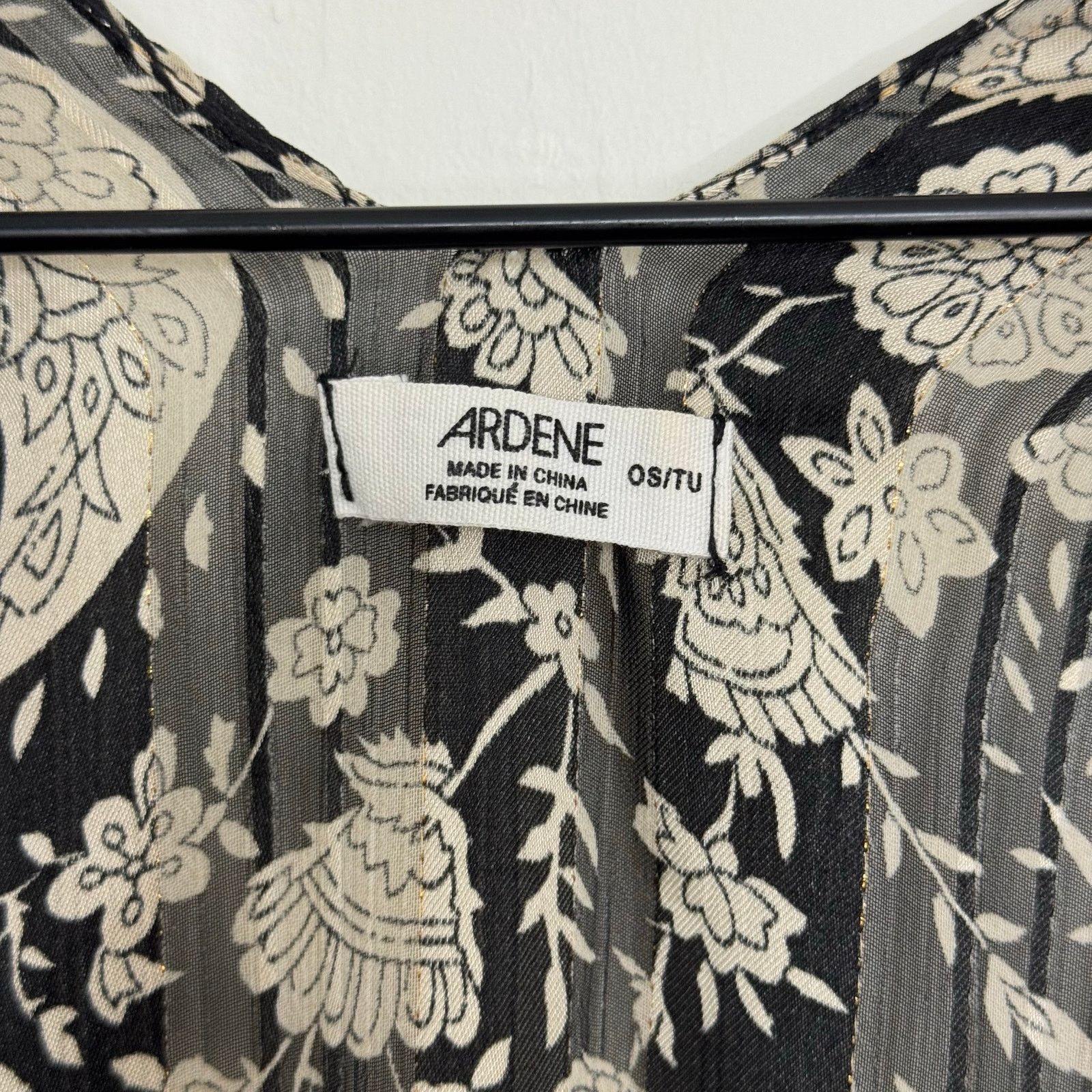 Other Ardene Black & White Cream Paisley Short Sleeve Kimono Duste Size ONE SIZE - 2 Thumbnail