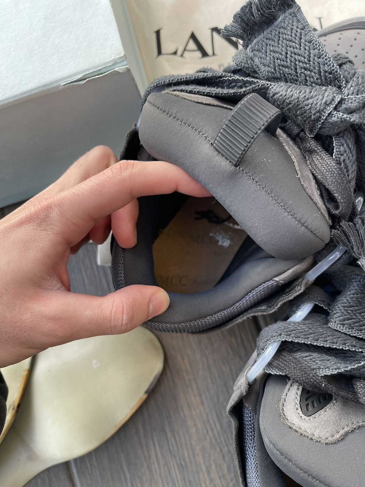 Lanvin Lanvin Curb Sneakers Grey Size US 9 / EU 42 - 16 Thumbnail