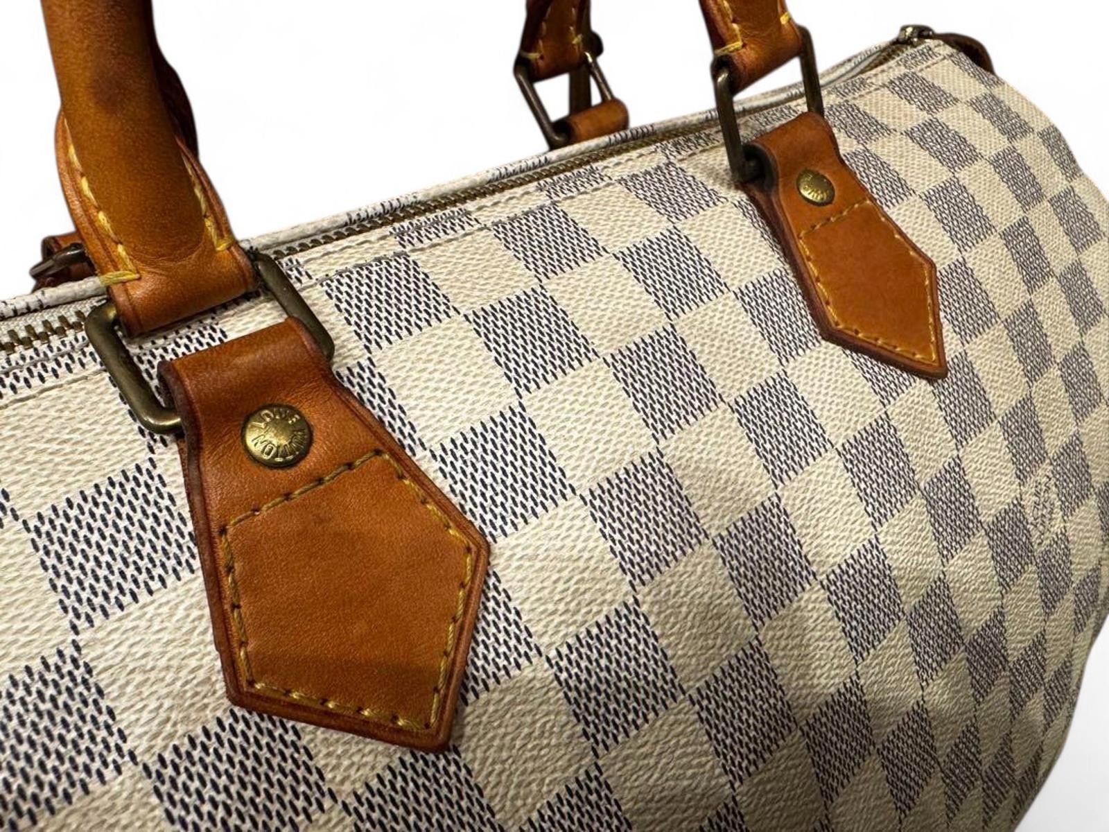 Louis Vuitton Louis Vuitton - Damier Azur Speedy 30 Handbag Size ONE SIZE - 5 Thumbnail