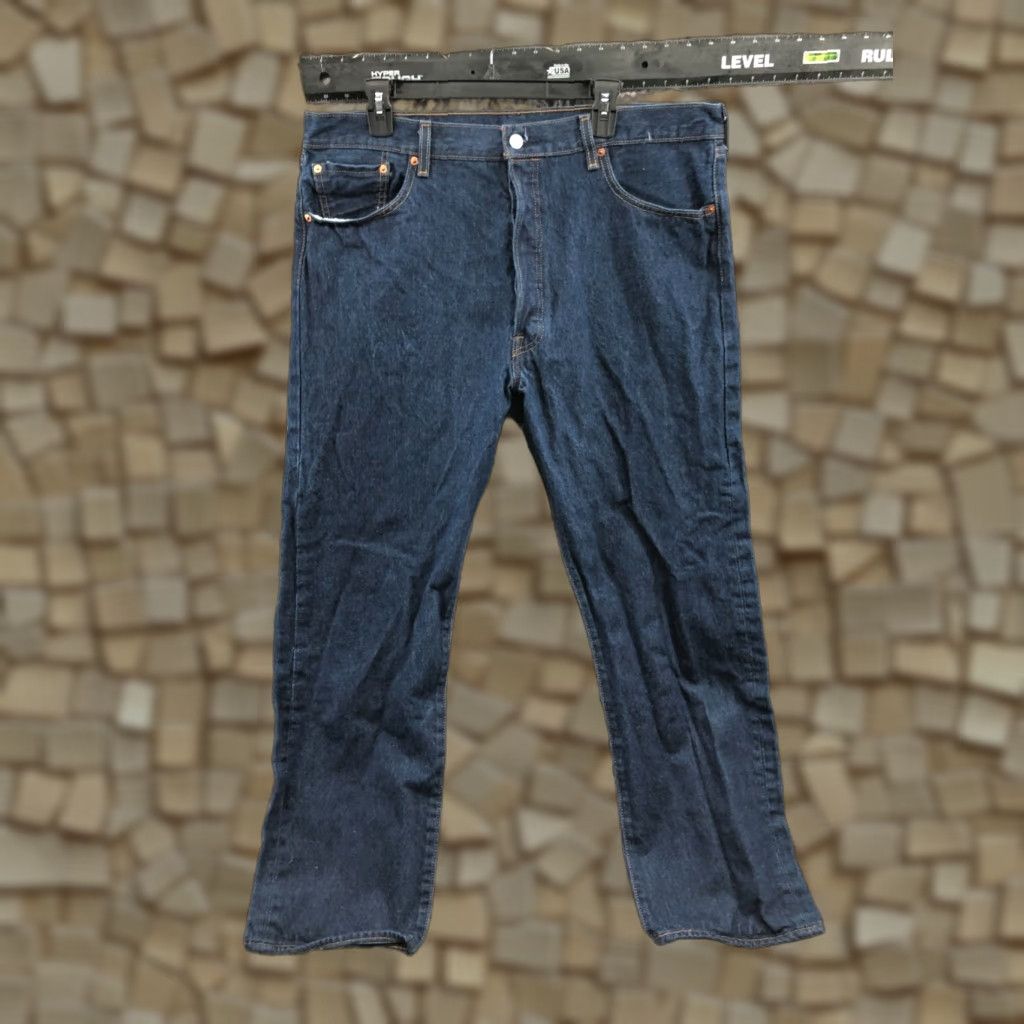 Old Navy VINTAGE Old Navy 501 Straight Jeans 40x32 Mens Mid Rise Dark Wash Blue Button Fly Size US 40 / EU 56 - 1 Thumbnail