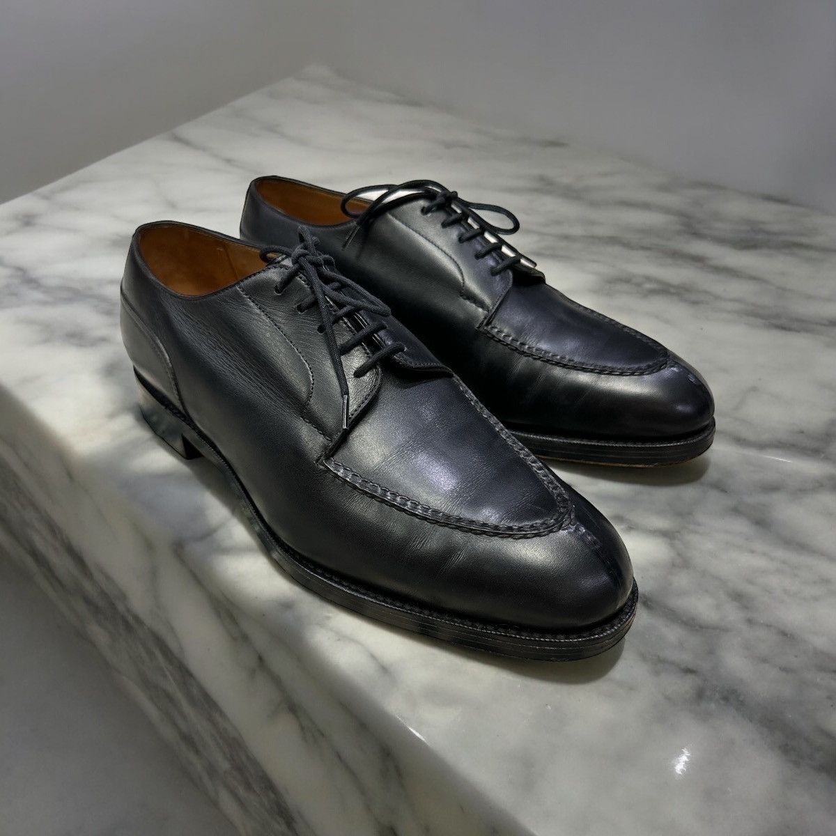 LLOYD MASTER LLOYD FOOTWEAR AMERSHAM BLACK CALF LEATHER SHOES Size US 7 / EU 40 - 2 Thumbnail