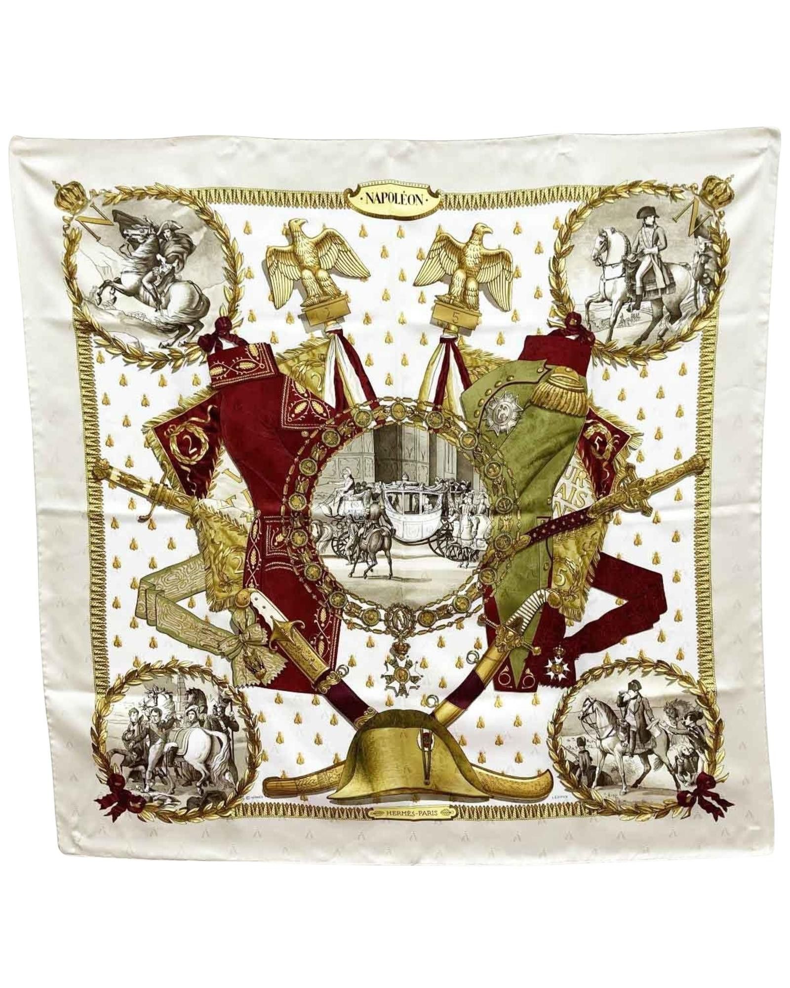 image of Hermes Silk Square Scarf - Multicolour Design, Women's