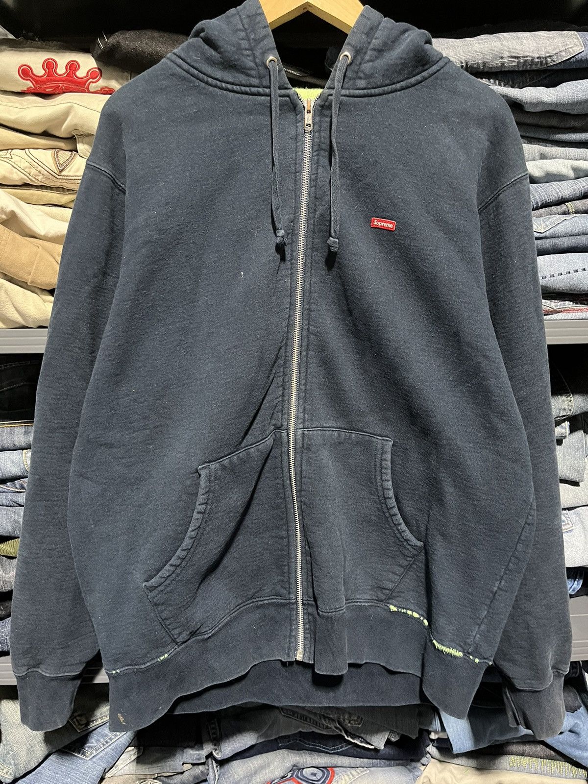 Supreme × Vintage Crazy Supreme Small Box Logo Zip-Up Hoodie Streetwear Skater Size US L / EU 52-54 / 3 - 2 Thumbnail