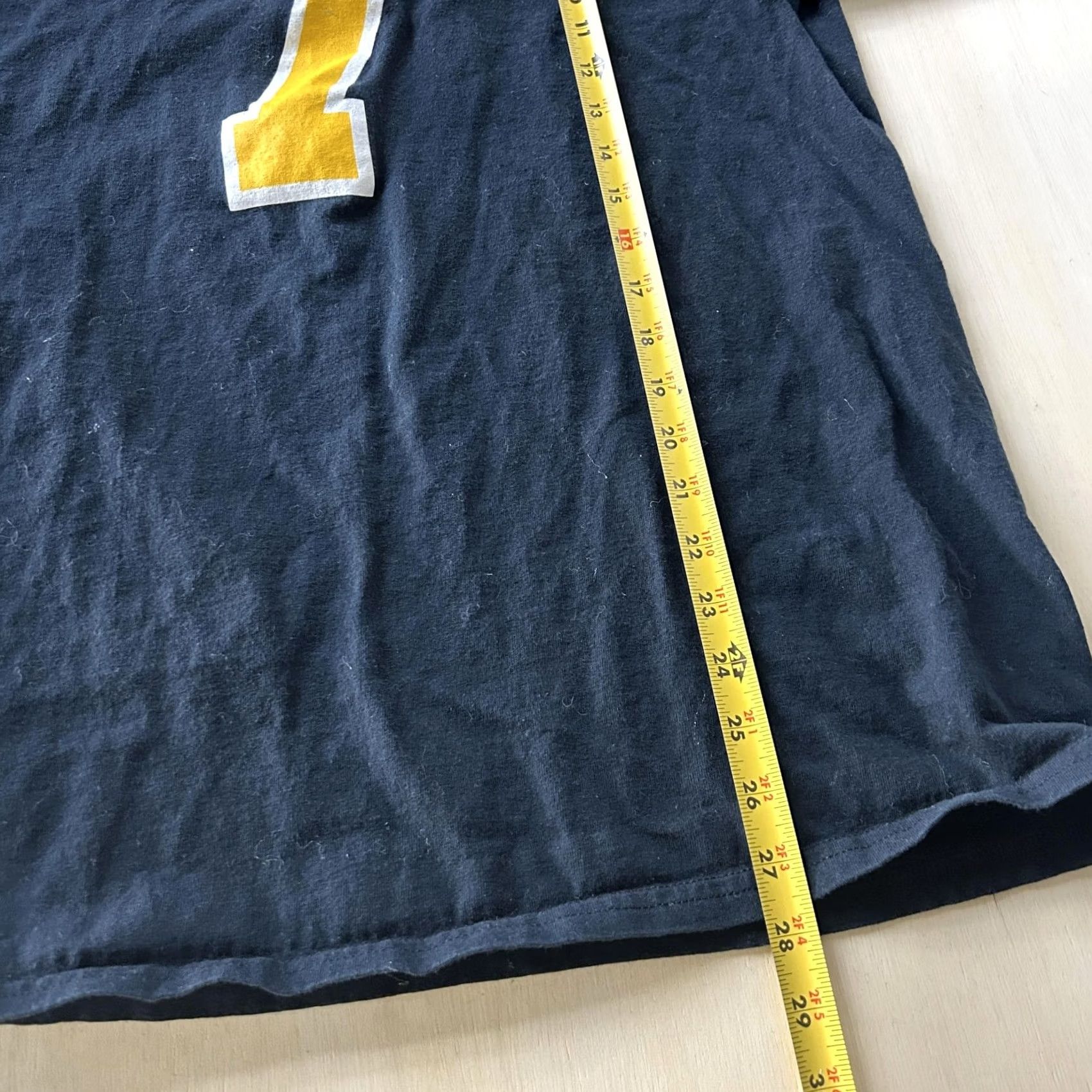 Gildan VINTAGE Steelers Gildan Heavy Cotton Mens Large Black Number 7 Sports Graphic Tee Shirt Size US L / EU 52-54 / 3 - 5 Thumbnail