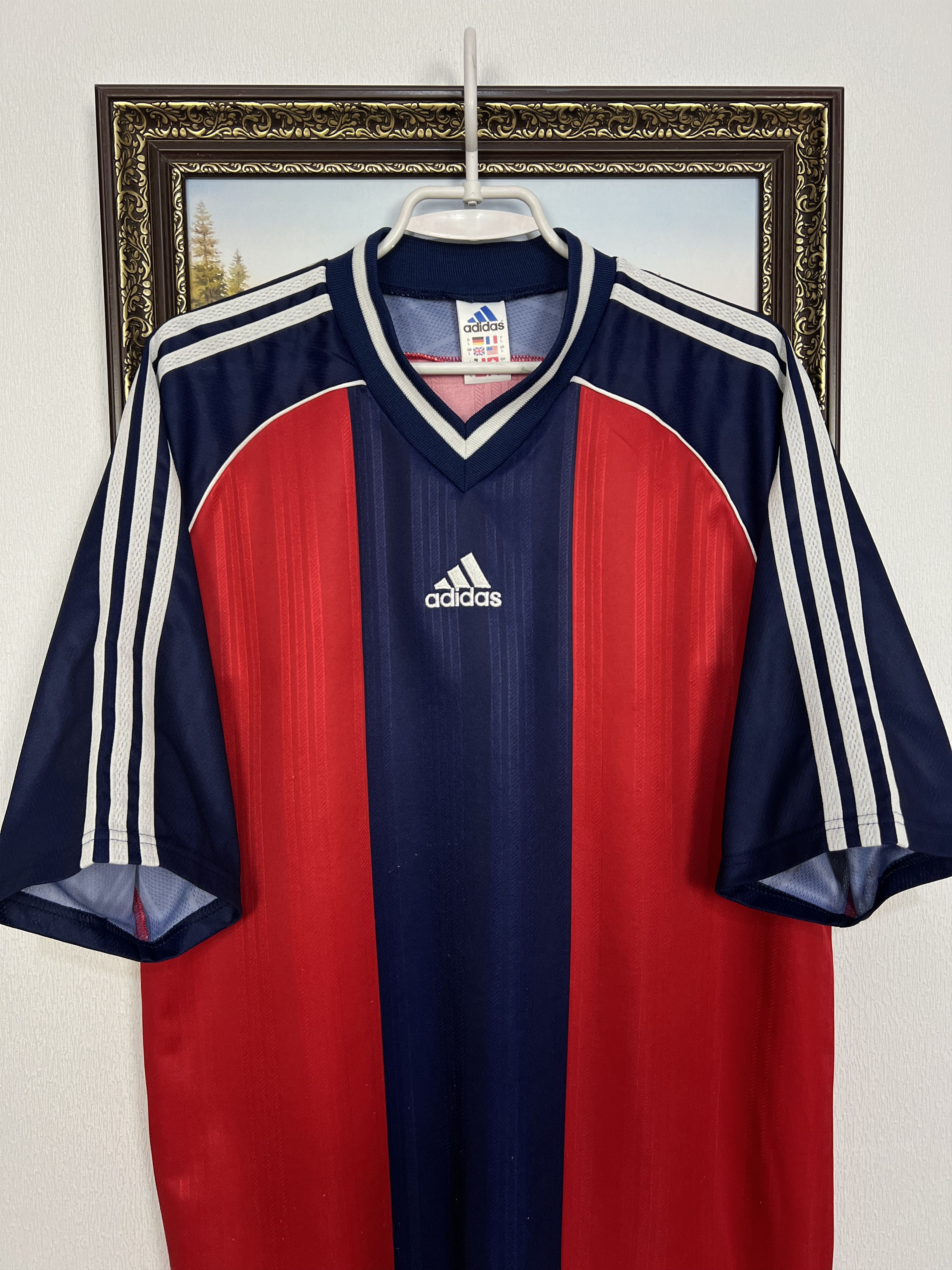 Adidas Vintage 90's Football Template Shirt Soccer Jersey Trikot Size US L / EU 52-54 / 3 - 2 Thumbnail