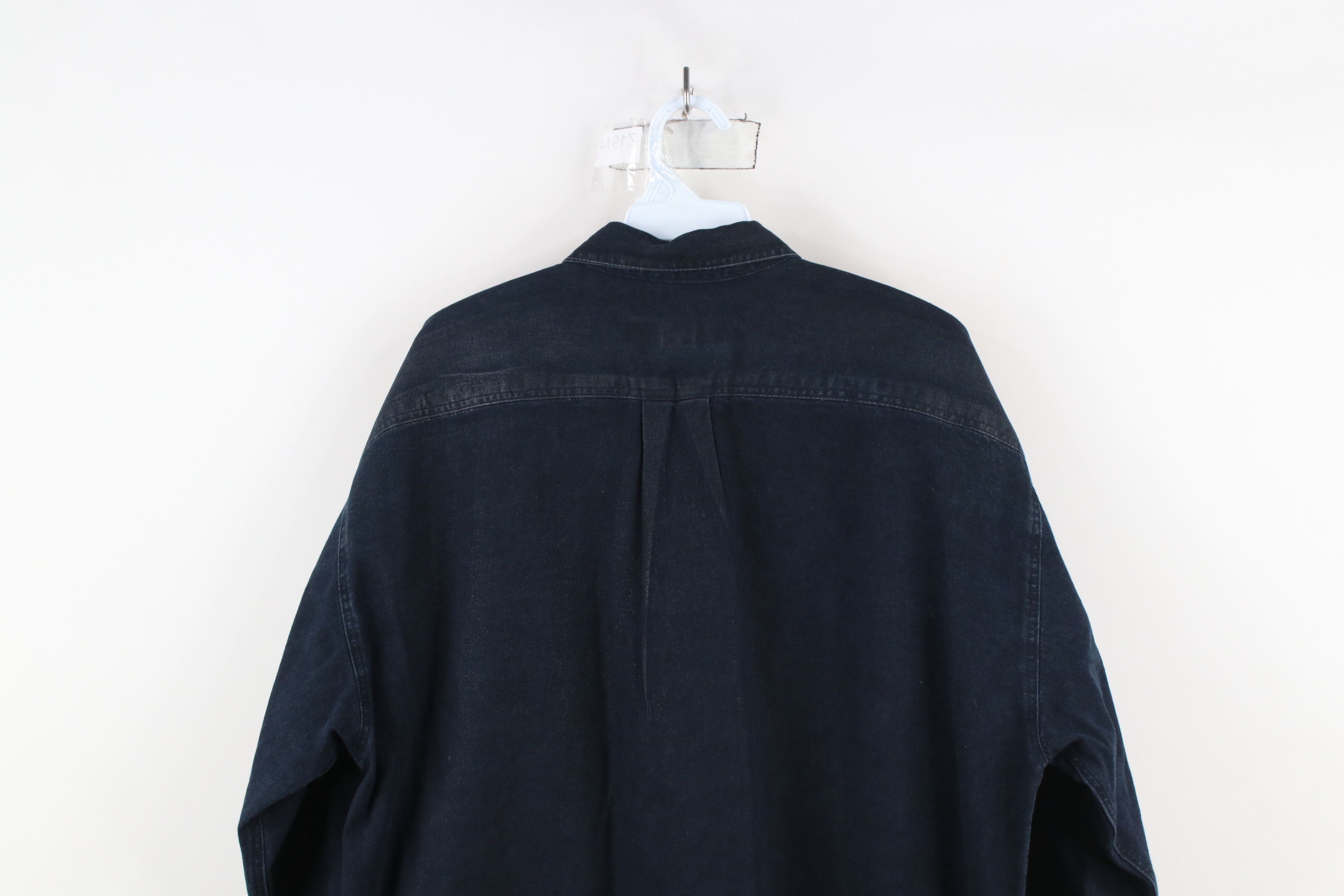 Vintage Vintage 90s Perry Ellis Baggy Denim Jean Button Shirt Size US M / EU 48-50 / 2 - 14 Thumbnail