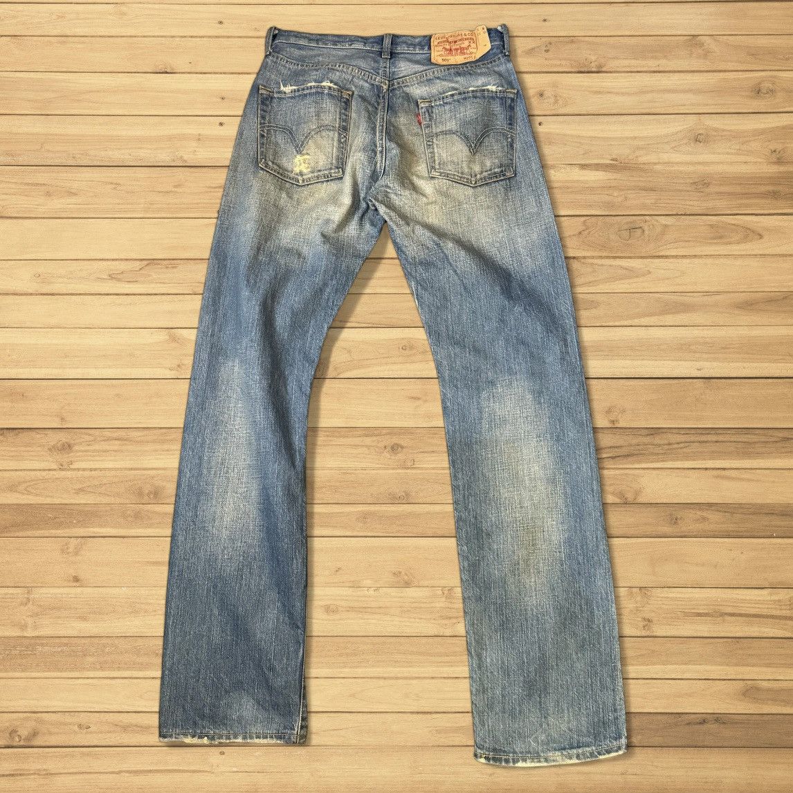 Levi's Vintage Clothing 🔥🇯🇵 Vintage 90s Japanese Levis 501 Distressed Denim Size US 29 - 2 Thumbnail