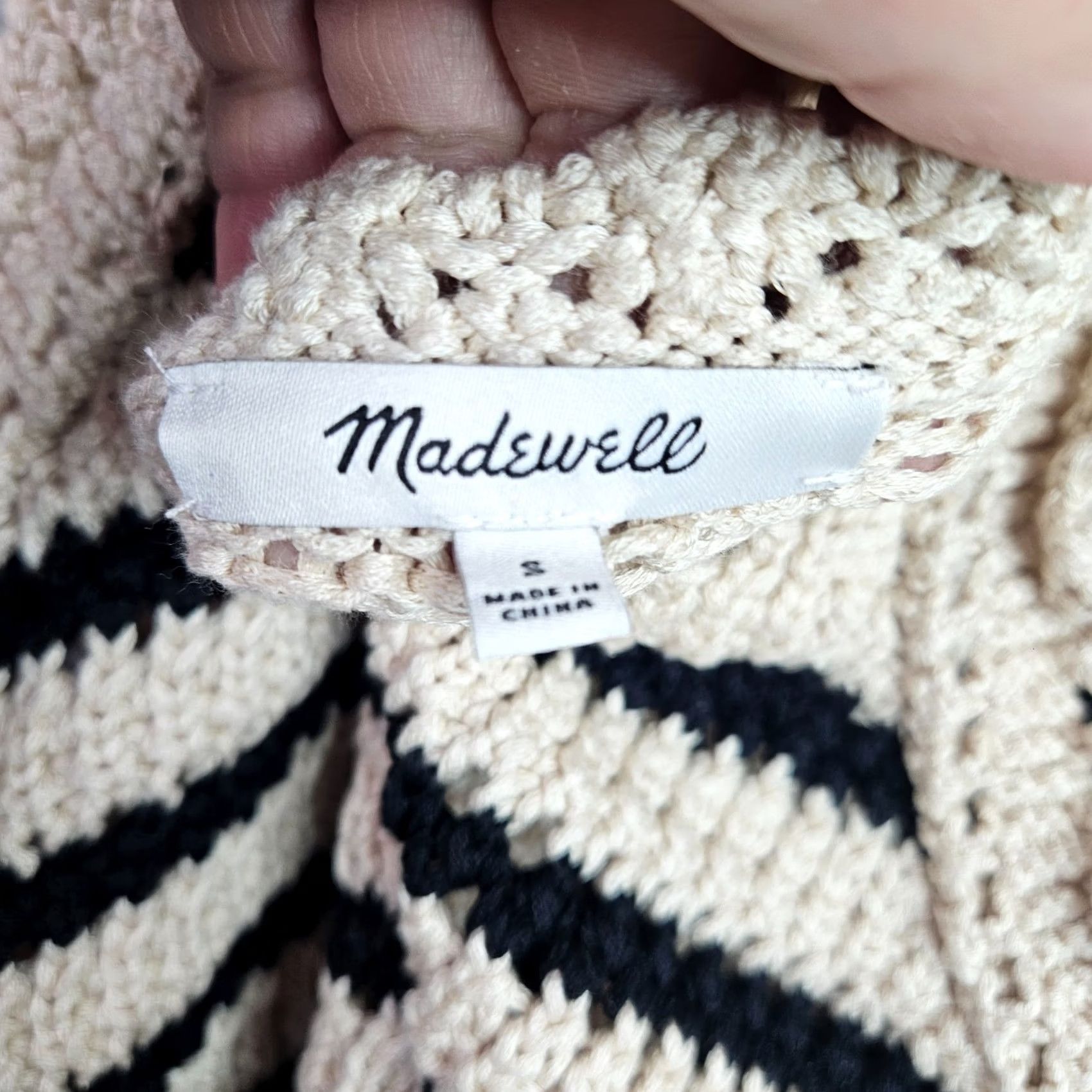 Madewell Madewell Crochet Stitch Cotton Sweater Tank Top Shirt Sleeveless S Multicolor Women Regular Color Pattern Crochet 90s? Size S / US 4 / IT 40 - 5 Thumbnail