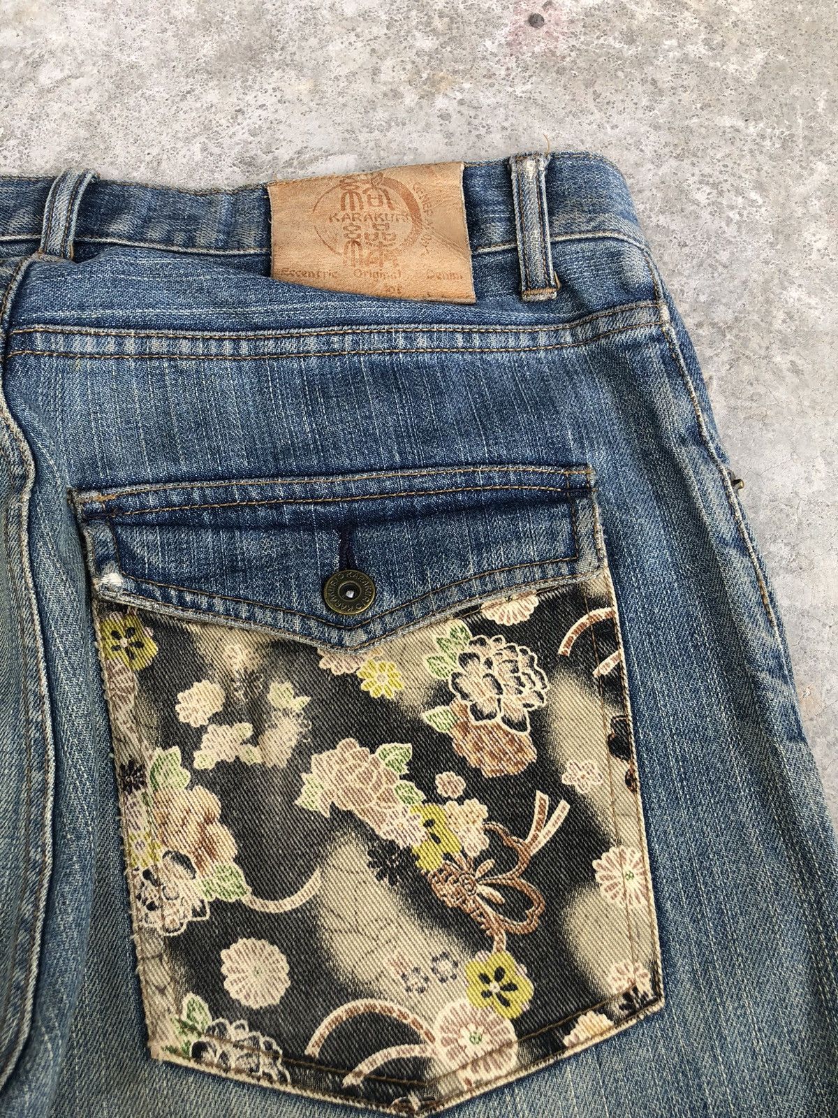 Karakuri Tamashii Karakuri Tamashii Embroidered Jeans Distressed Jeans Size US 32 / EU 48 - 14 Thumbnail