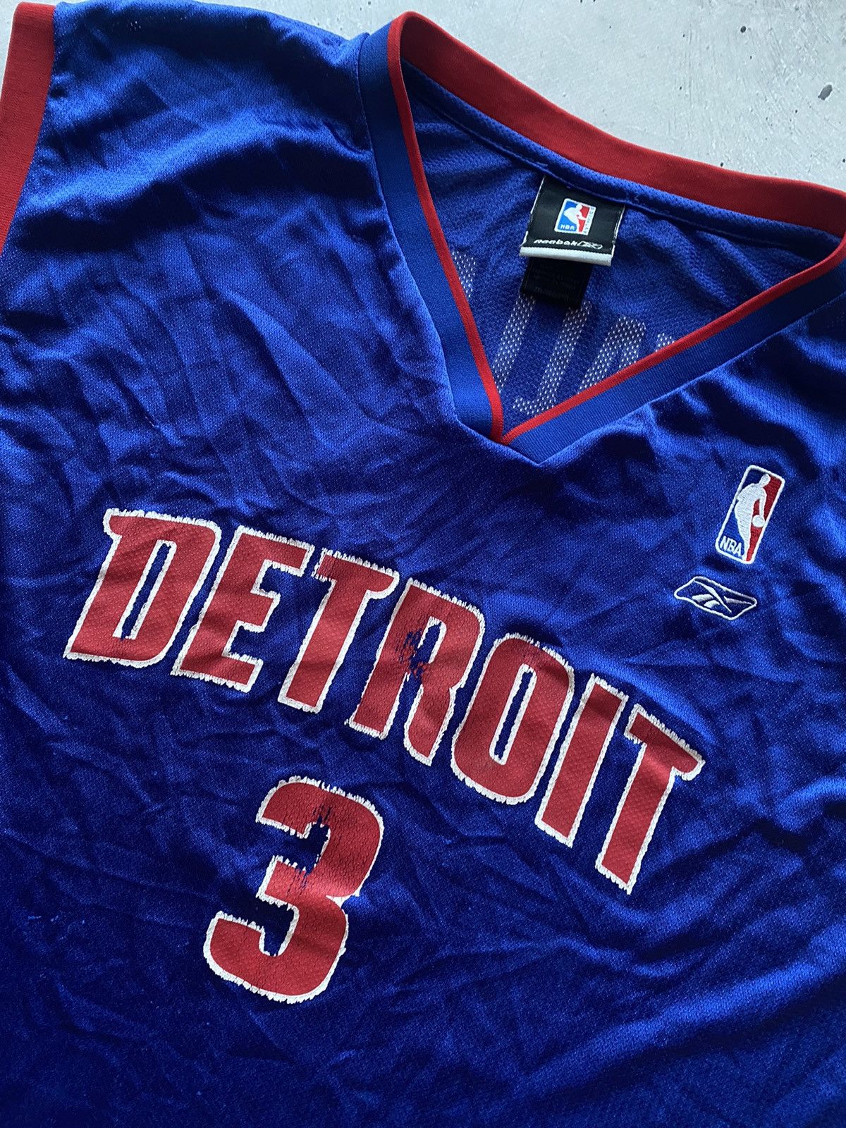NBA × Reebok × Vintage Vintage Detroit Pistons Ben Wallace Reebok Basketball Jersey Size US XXL / EU 58 / 5 - 4 Thumbnail