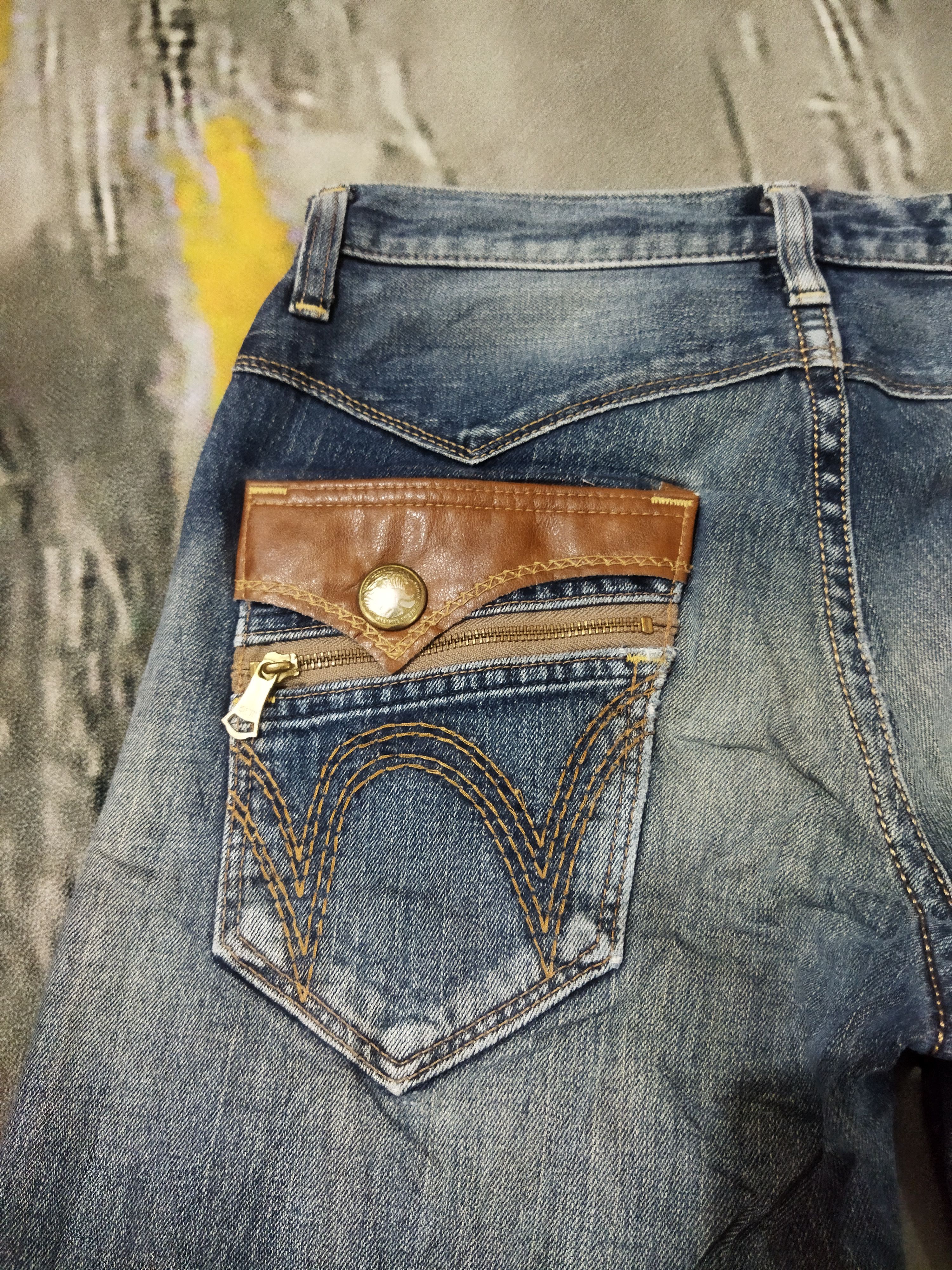 Edwin VINTAGE EDWIN EXS404 DISTRESSED FADED BLUE JEANS PANTS Size US 31 - 10 Thumbnail
