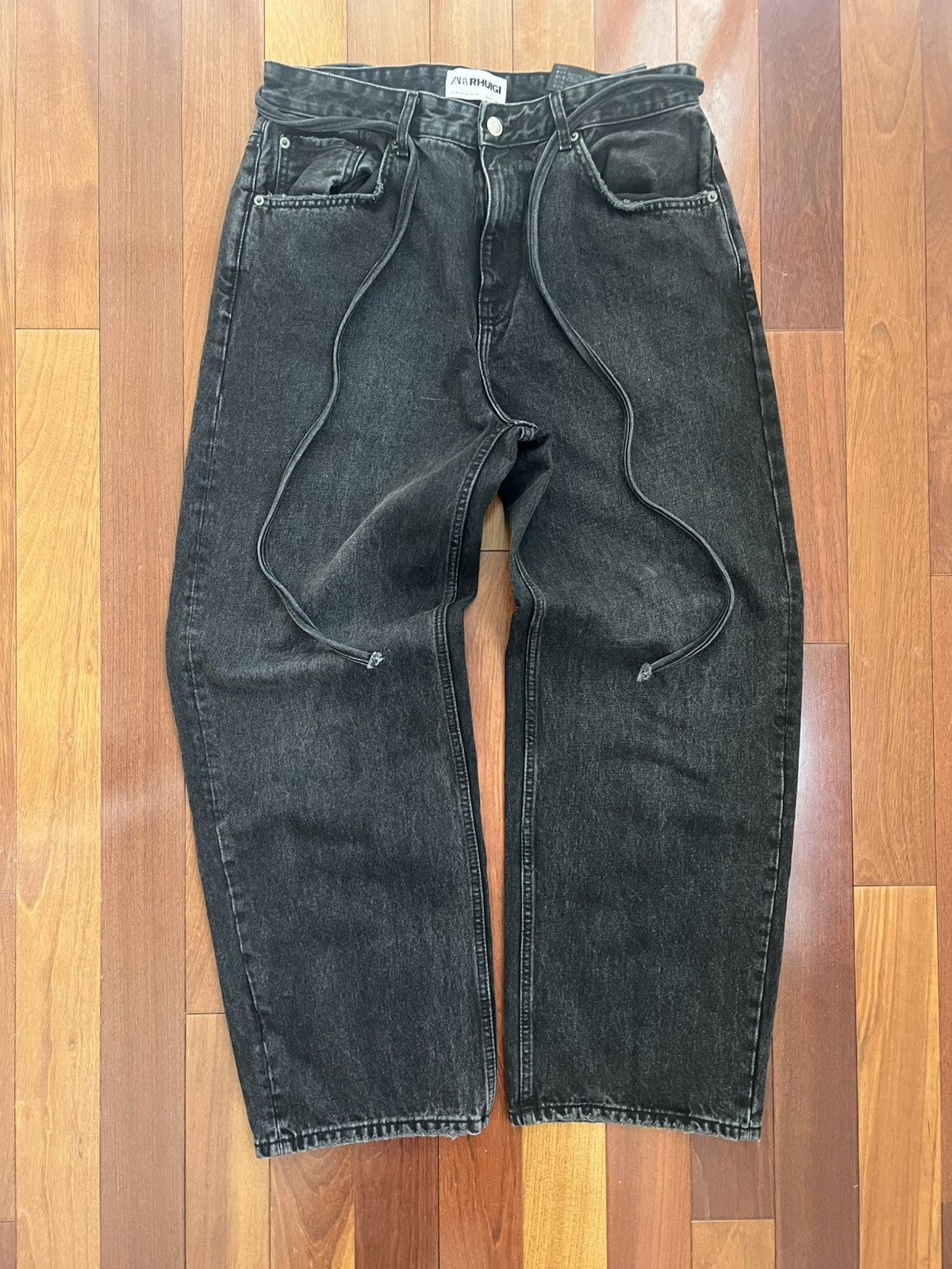 Rhude × Zara Zara x Rhude (Rhuigi) Baggy Jeans | Grailed