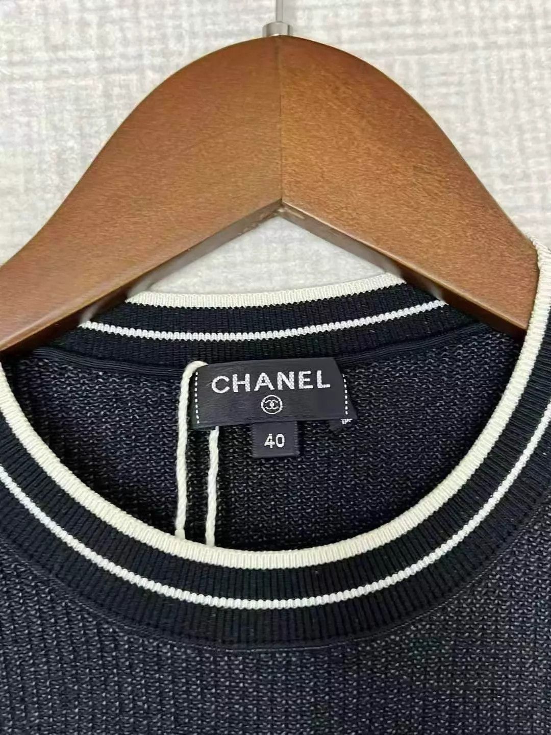 Chanel Chanel Beach Collection Knit Logo Half-Sleeve Top Size 40 Size M / US 6-8 / IT 42-44 - 3 Thumbnail
