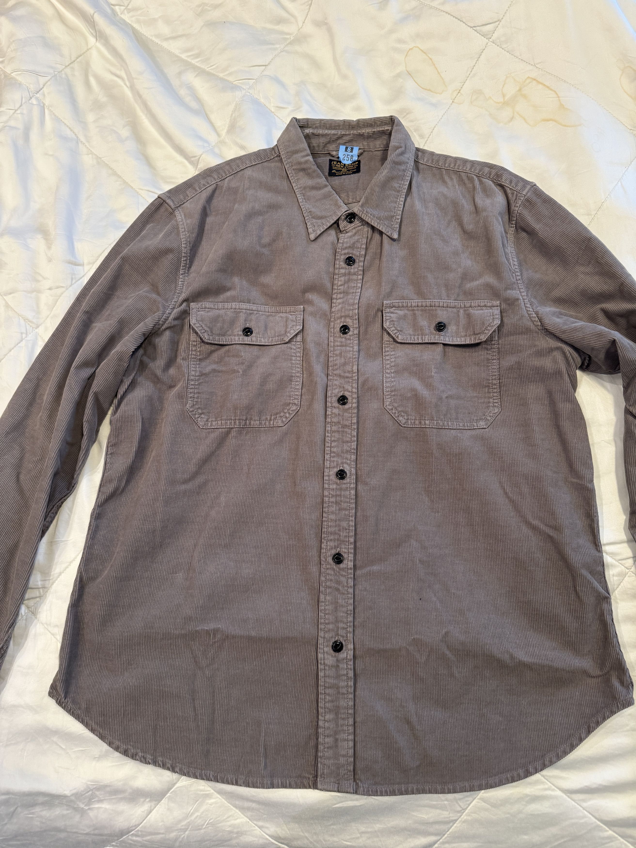 Jean Shop Think gray corduroy LS shirt Size US XXL / EU 58 / 5 - 1 Thumbnail