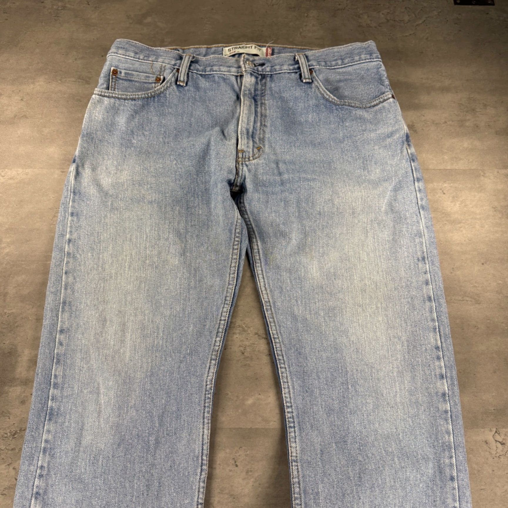Levi's VINTAGE Levi's 505 Jeans Mens 36x32 Light Wash Distressed Straight 5-Pocket Denim male Regular Spring Summer Fall Winter Mens Size US 36 / EU 52 - 4 Thumbnail