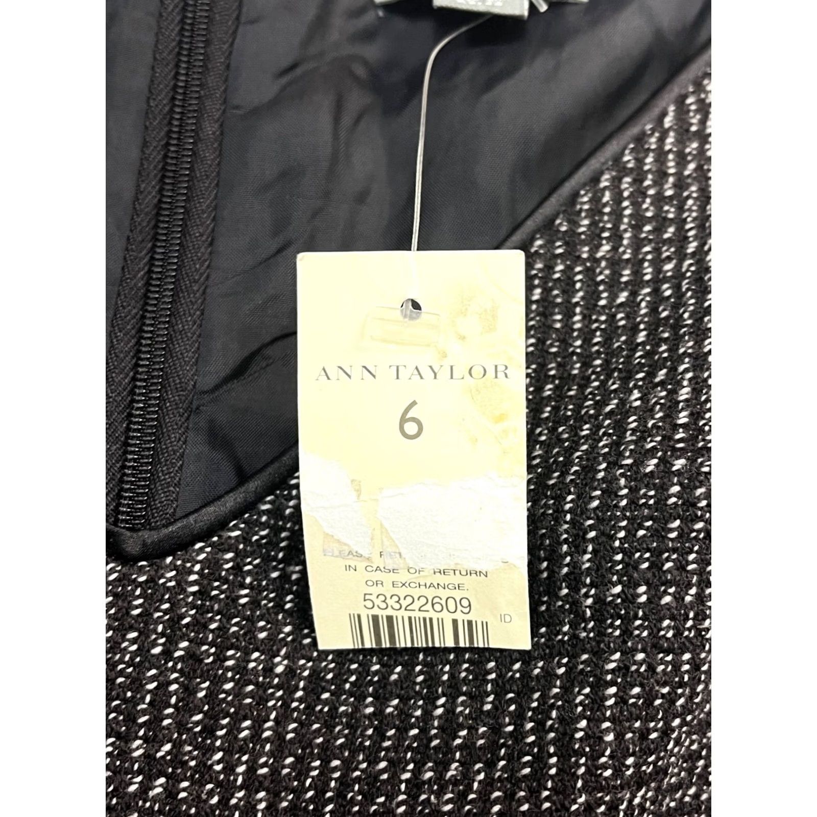 Ann Taylor VINTAGE Women’s Ann Taylor Dress Wool Houndstooth A-Line Sleeveless Knee Length Grey 6 Womens Size M / US 6-8 / IT 42-44 - 5 Thumbnail