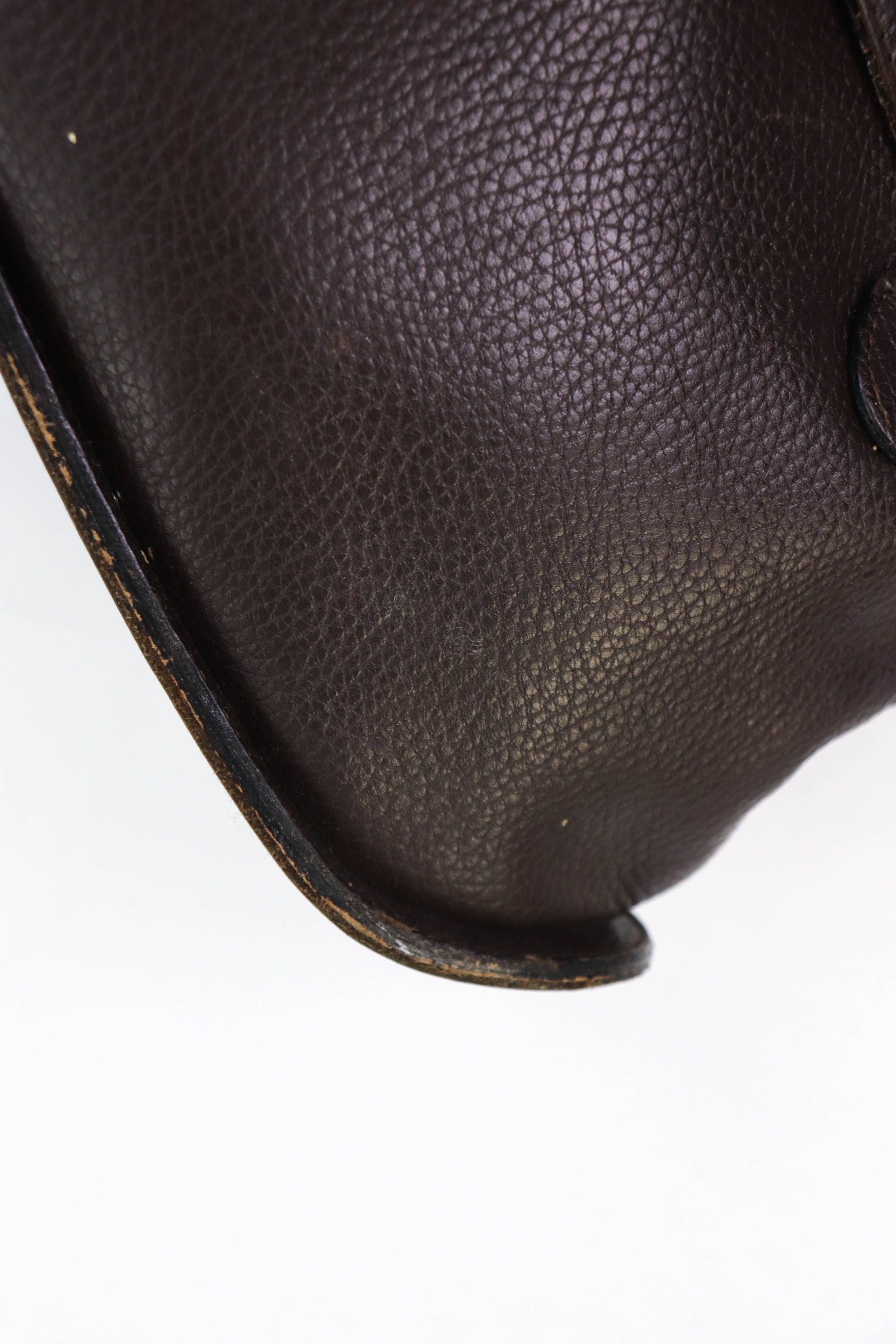 Delvaux Delvaux Brown Grained Leather Handmade Artisan Shoulder Bag Size ONE SIZE - 12 Thumbnail