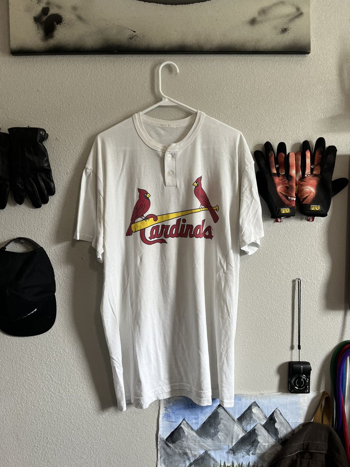 MLB × Vintage Vintage St. Louis Cardinals Henley Tee - #9 Back Hit Size US L / EU 52-54 / 3 - 1 Thumbnail