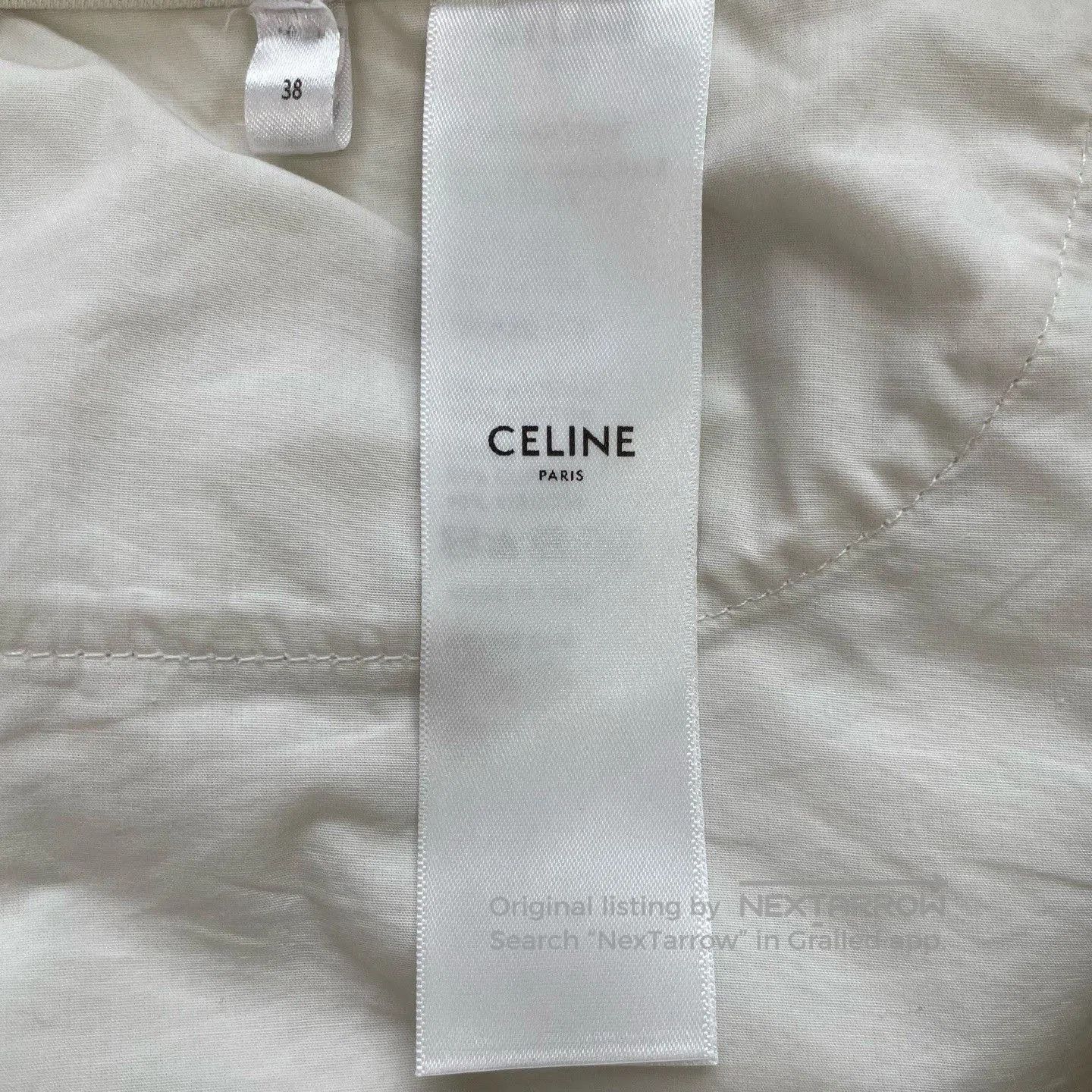 Celine CELINE Triomphe Gold Chain Twill Trousers. Size 37" - 5 Thumbnail