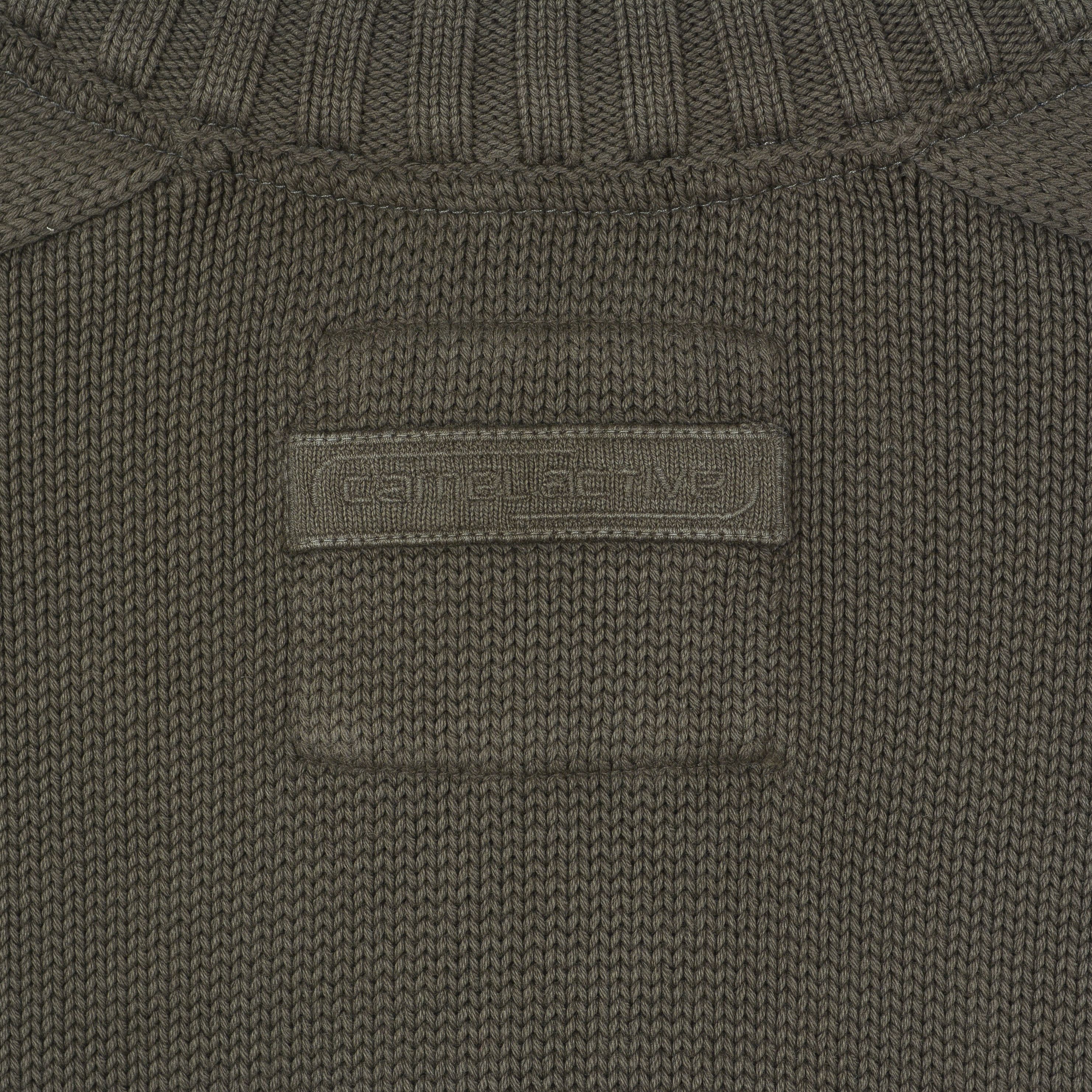 camel active Men Sweater Pullover Jumper Collar Zip Neck Knit Logo Brown Size US XL / EU 56 / 4 - 7 Thumbnail