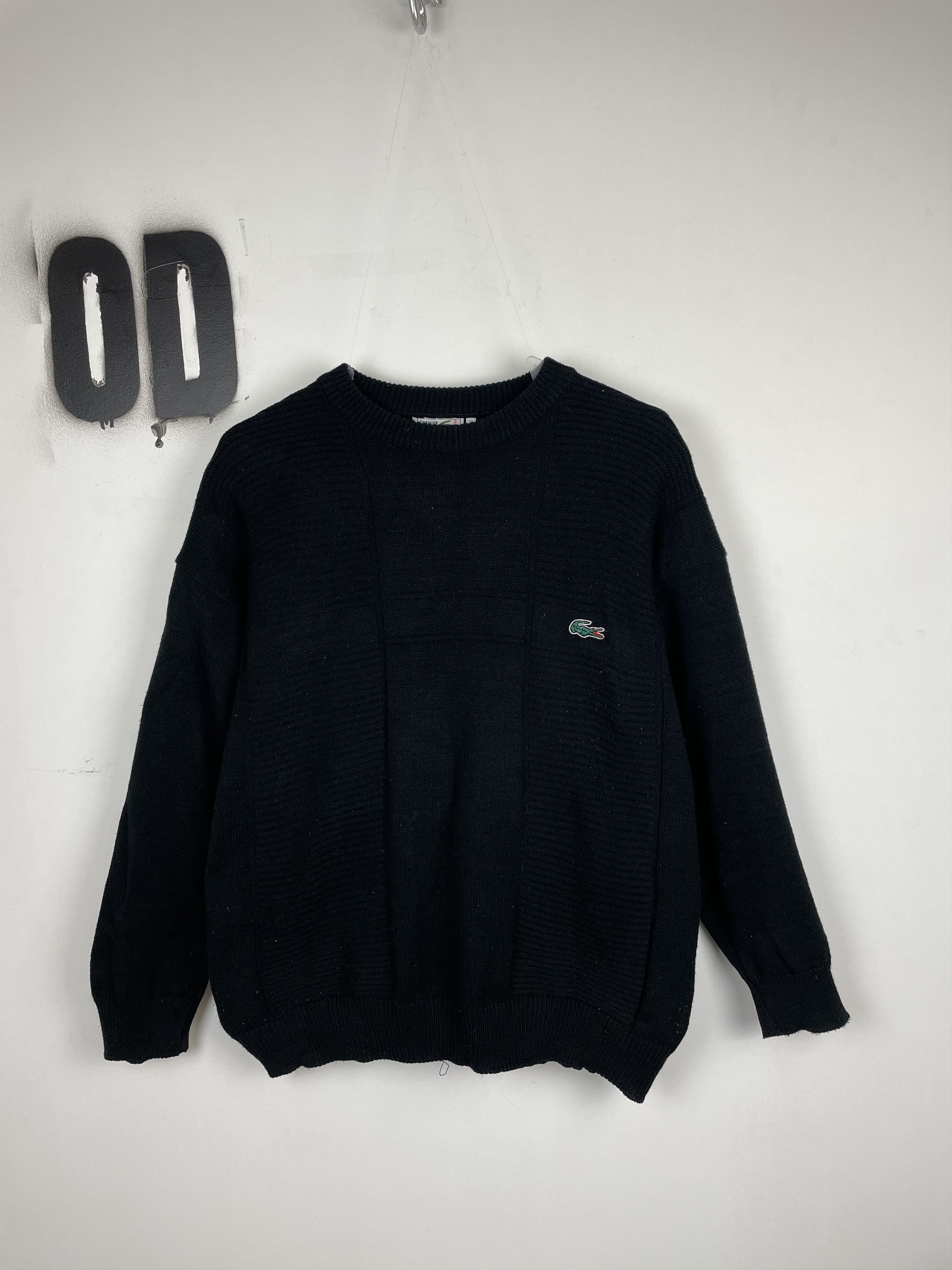 Lacoste Vintage Wafle Sweater Black Size M