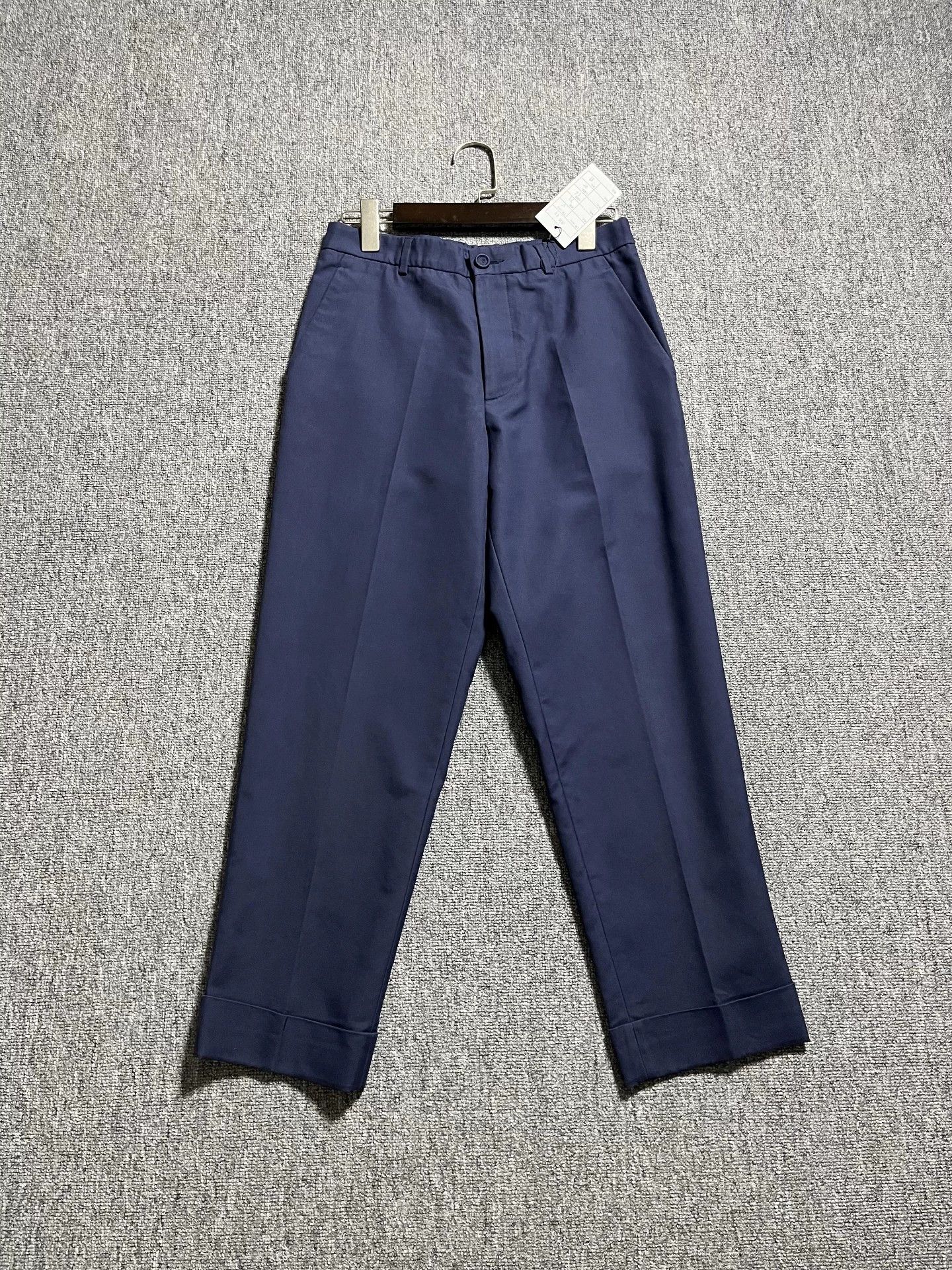 Dior Dior Men's 44 Navy Blue Cuffed Cropped Chino 23FW Size US 28 / EU 44 - 1 Thumbnail