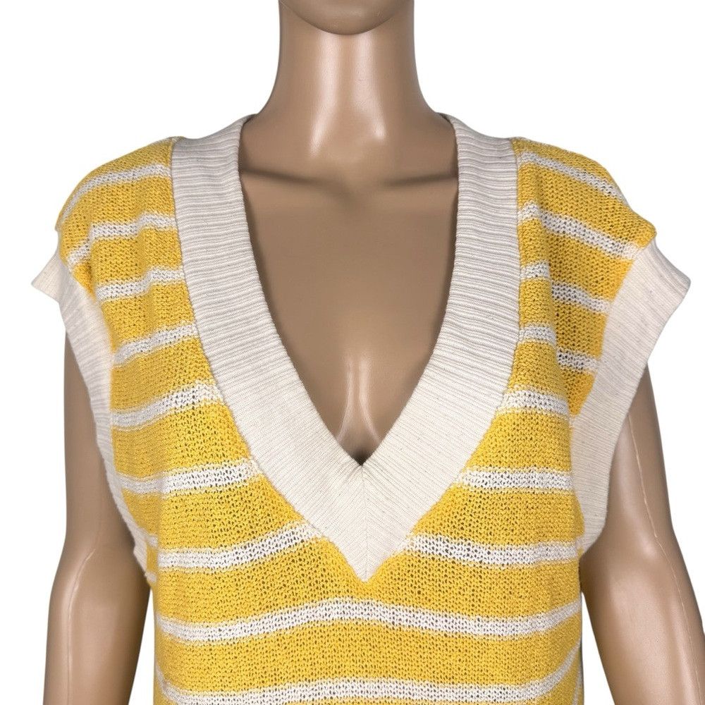 Zara NWT New Zara Yellow White Striped Knit Top Size S Size S / US 4 / IT 40 - 4 Thumbnail