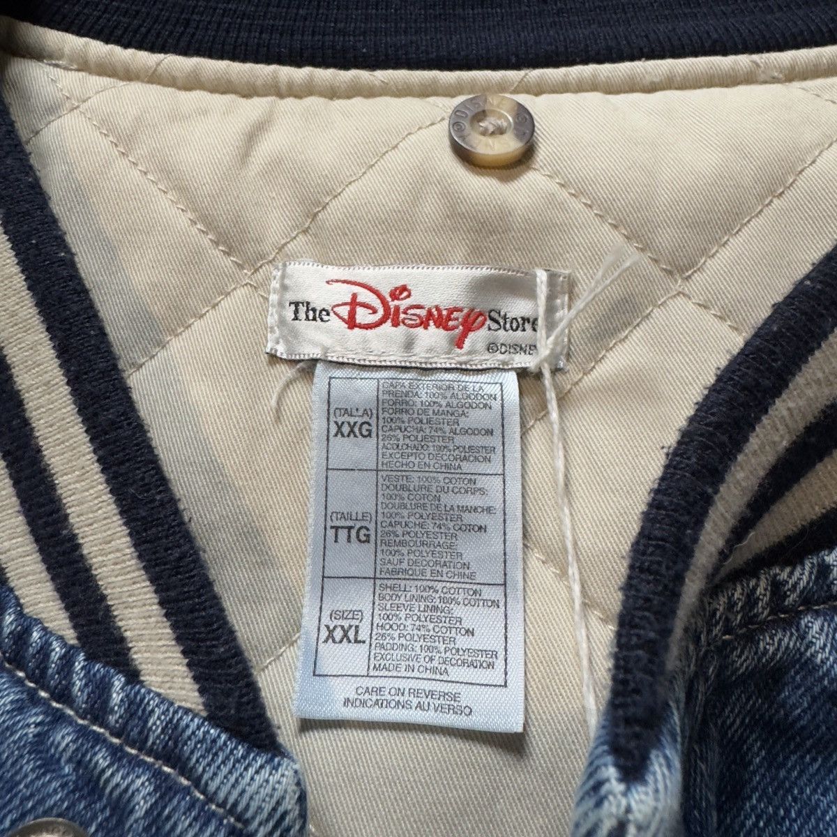 Disney × Vintage Disney Eeyore Vintage Denim Varsity Jacket Size US XXL / EU 58 / 5 - 4 Thumbnail