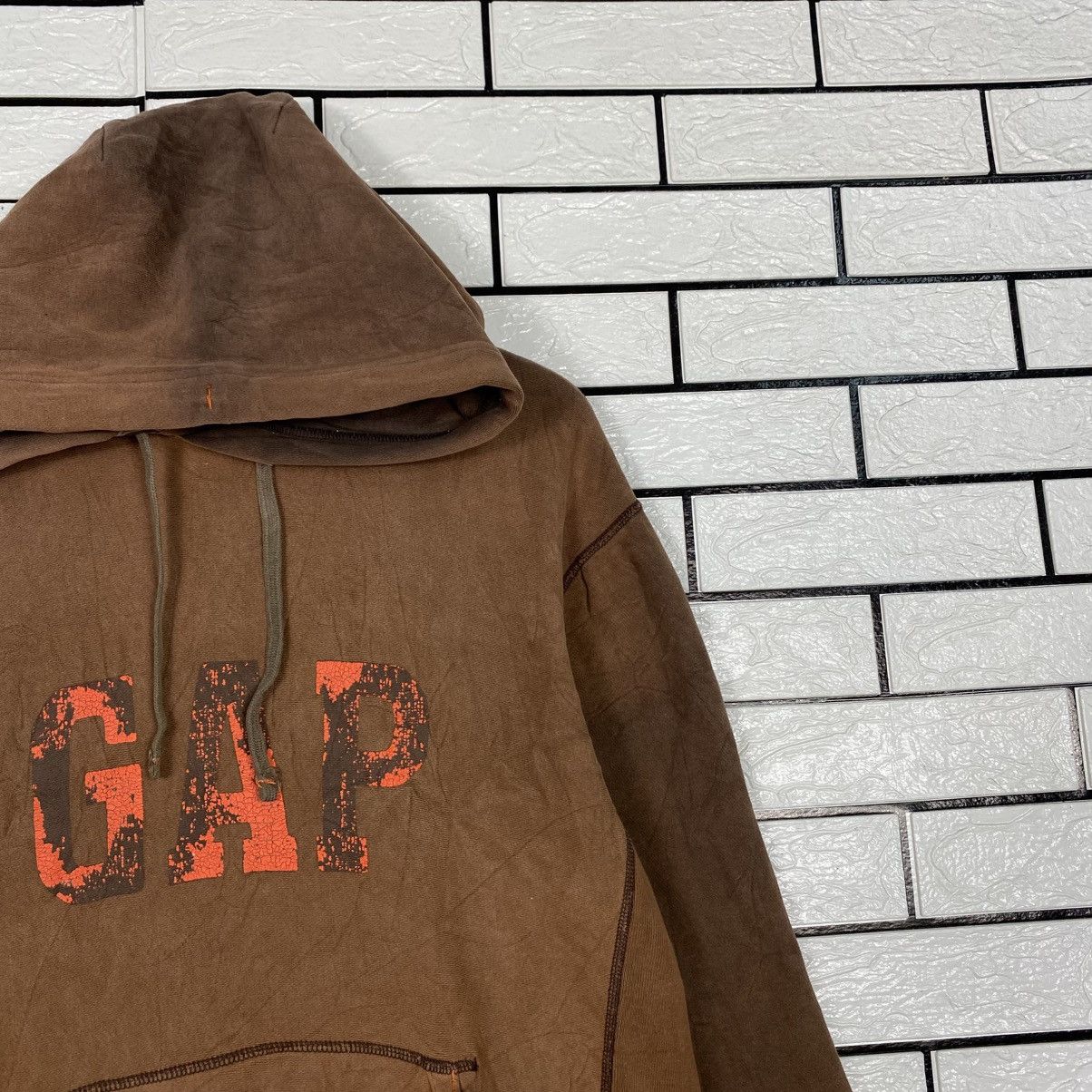 Japanese Brand Trashed Distressed Punk Design Hoodie Gap Big Logo Size US XL / EU 56 / 4 - 7 Thumbnail