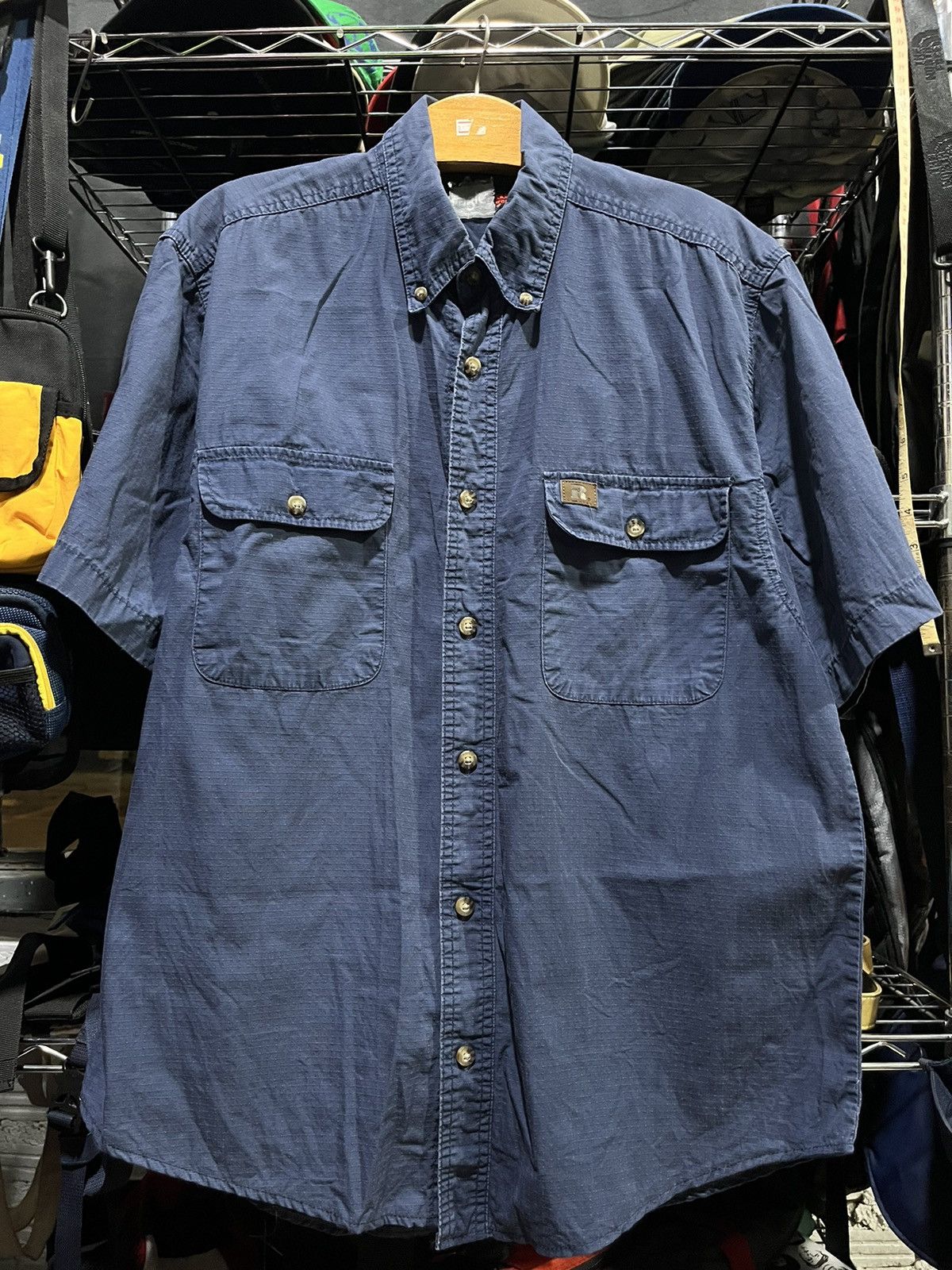 Vintage Wrangler Riggs Workwear Shirt Logo Size US M / EU 48-50 / 2 - 1 Thumbnail