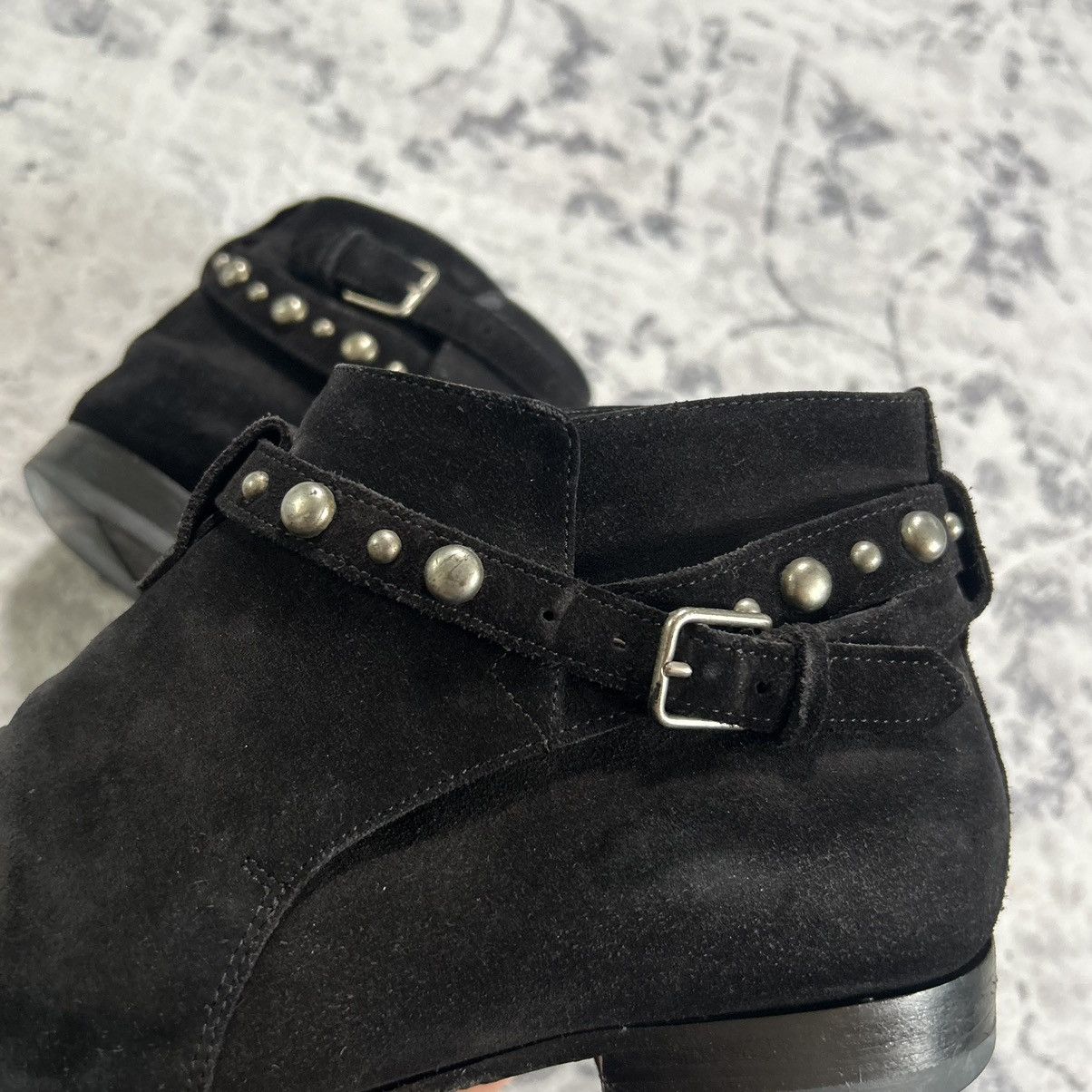 Saint Laurent Paris Saint Laurent Paris Suede Jodhpur Studded Ankle Boots Size US 7.5 / EU 40-41 - 8 Thumbnail